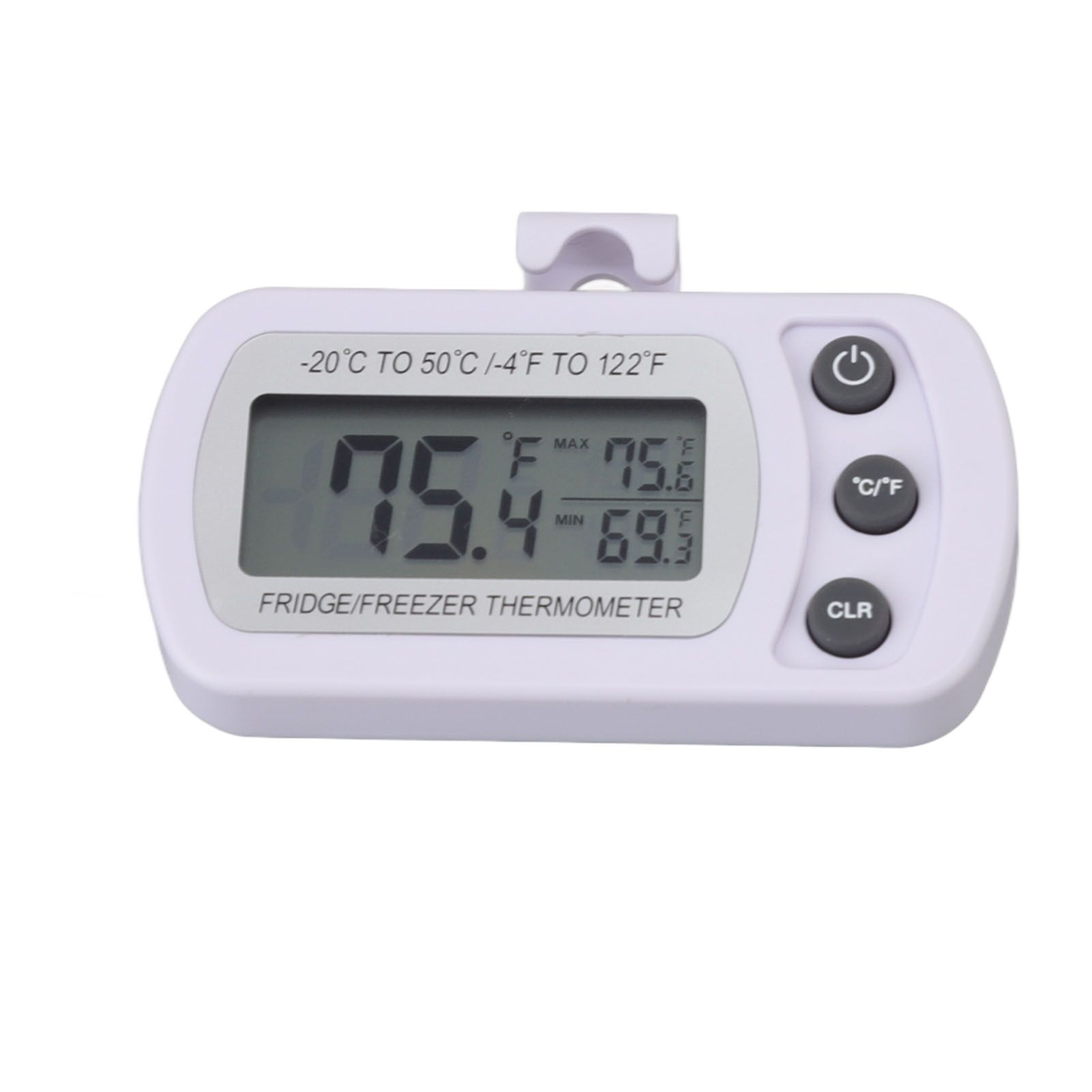 Refrigerator Thermometer Memory Function ABS Body White °C °F Switched Small view 3