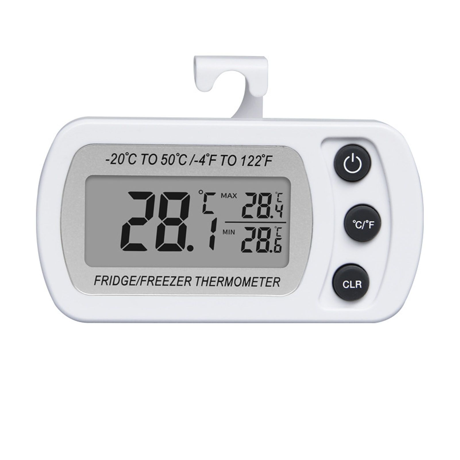 Refrigerator Thermometer Memory Function ABS Body White °C °F Switched Small view 10