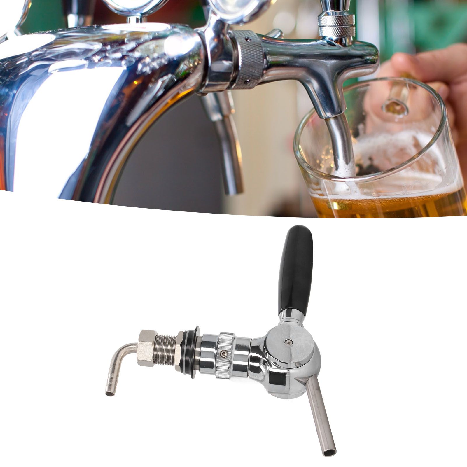 Beer Keg Tap Stainless Steel Spheroidal Flow Rate Control Beer Tap Faucet for view 12