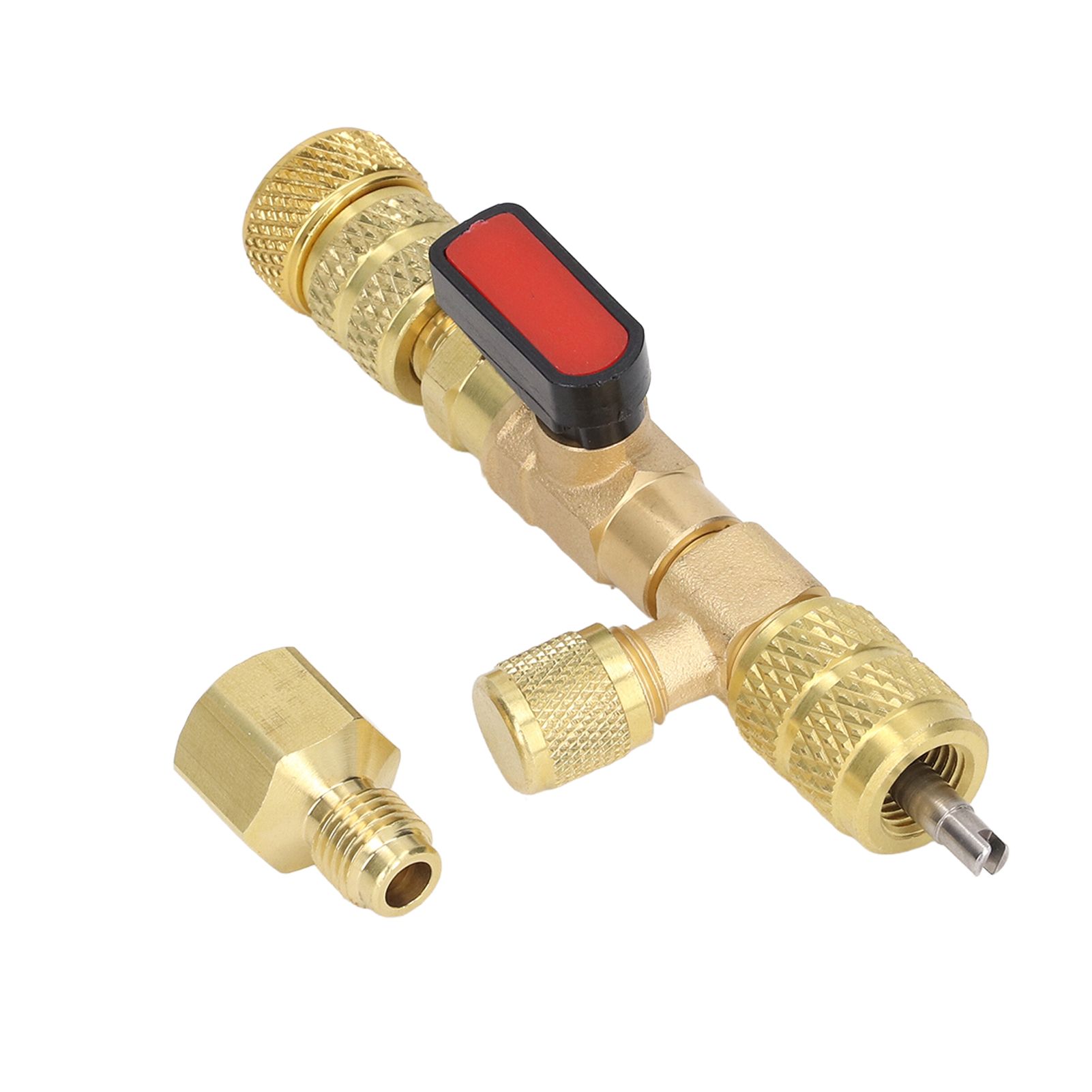 Valve Core Remover 1/4SAE 5/16SAE Port Air Conditioning Line Repair Tool for