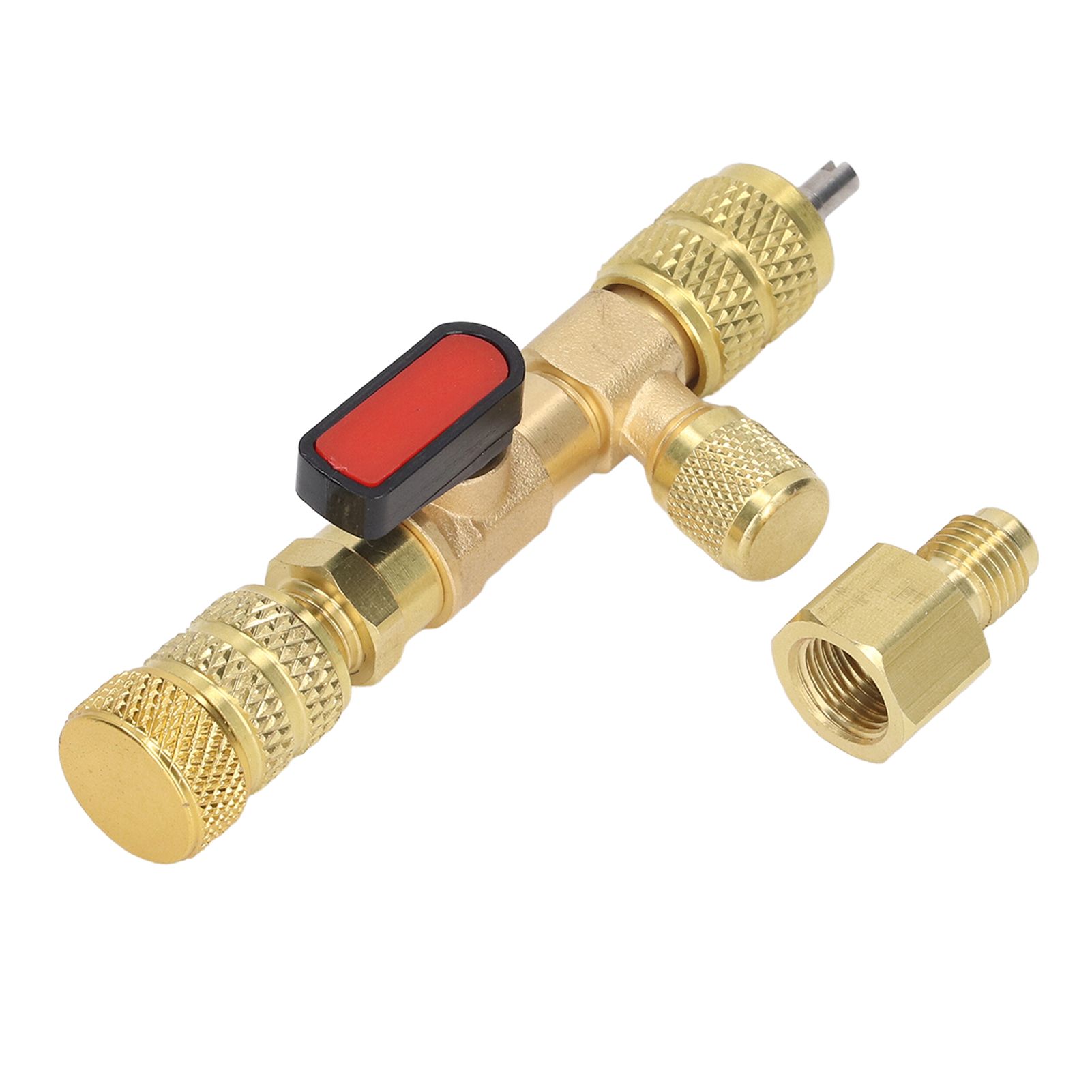 Valve Core Remover 1/4SAE 5/16SAE Port Air Conditioning Line Repair Tool for view 3