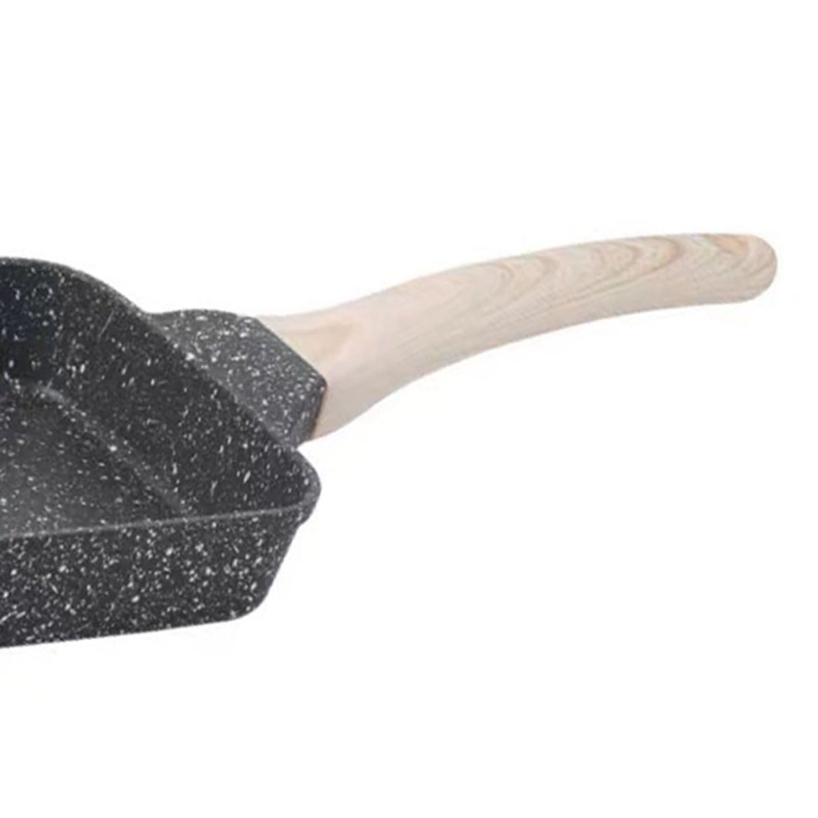 Frying Pan Aluminium Fast Conduction 3 Layers Thickened Wooden Handle Cooking view 9