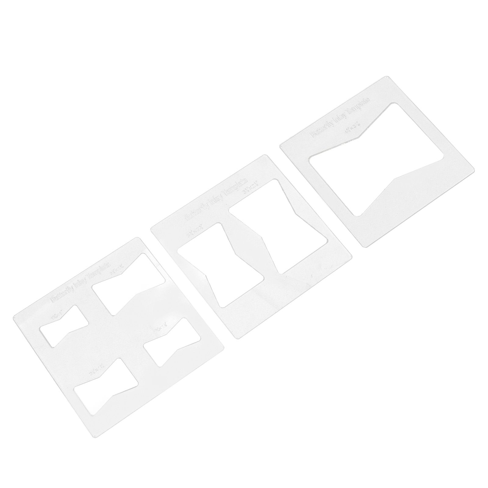 3Pcs 6x6 Inches Butterfly Key Inlay Template Router and Decorative Templates view 2