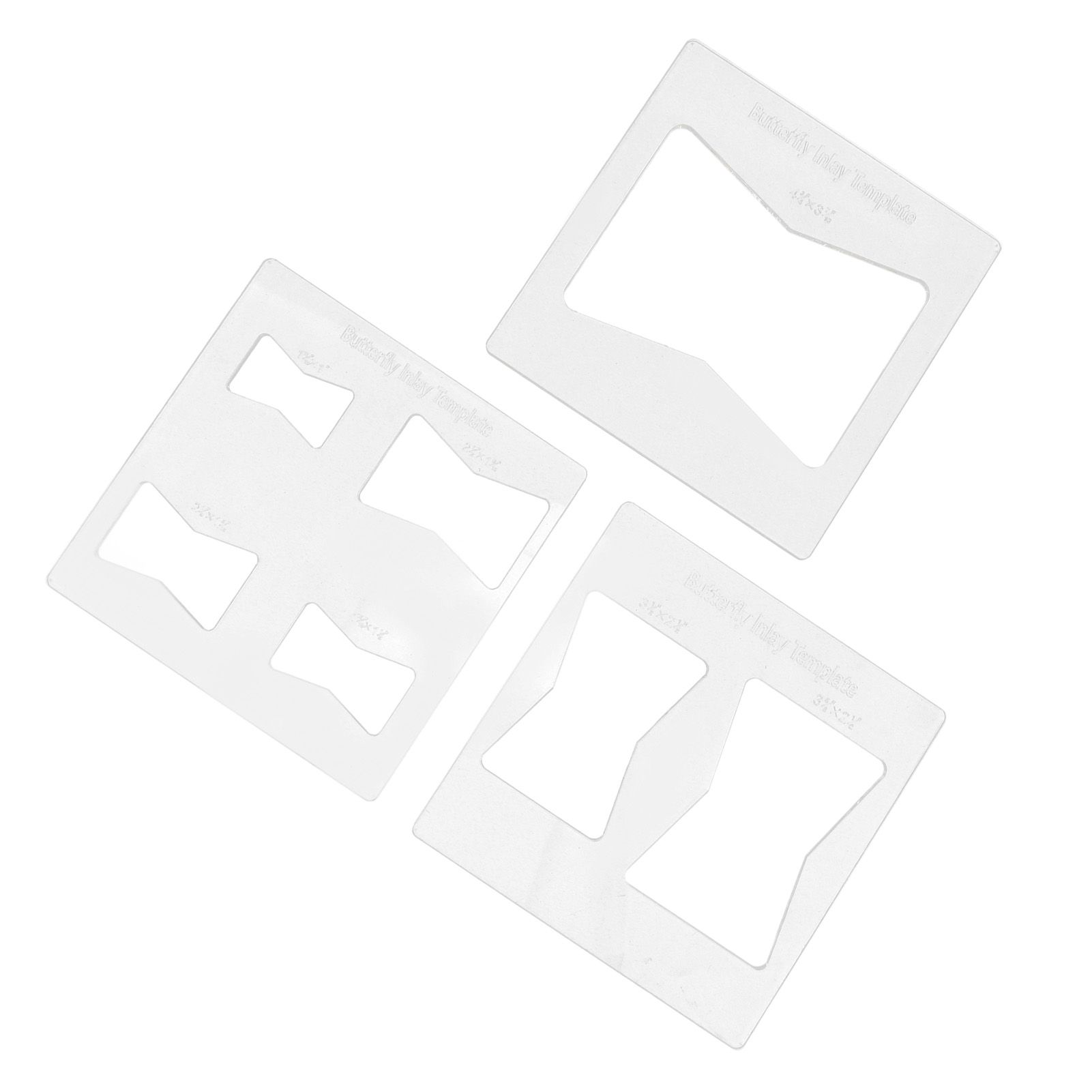 3Pcs 6x6 Inches Butterfly Key Inlay Template Router and Decorative Templates view 3