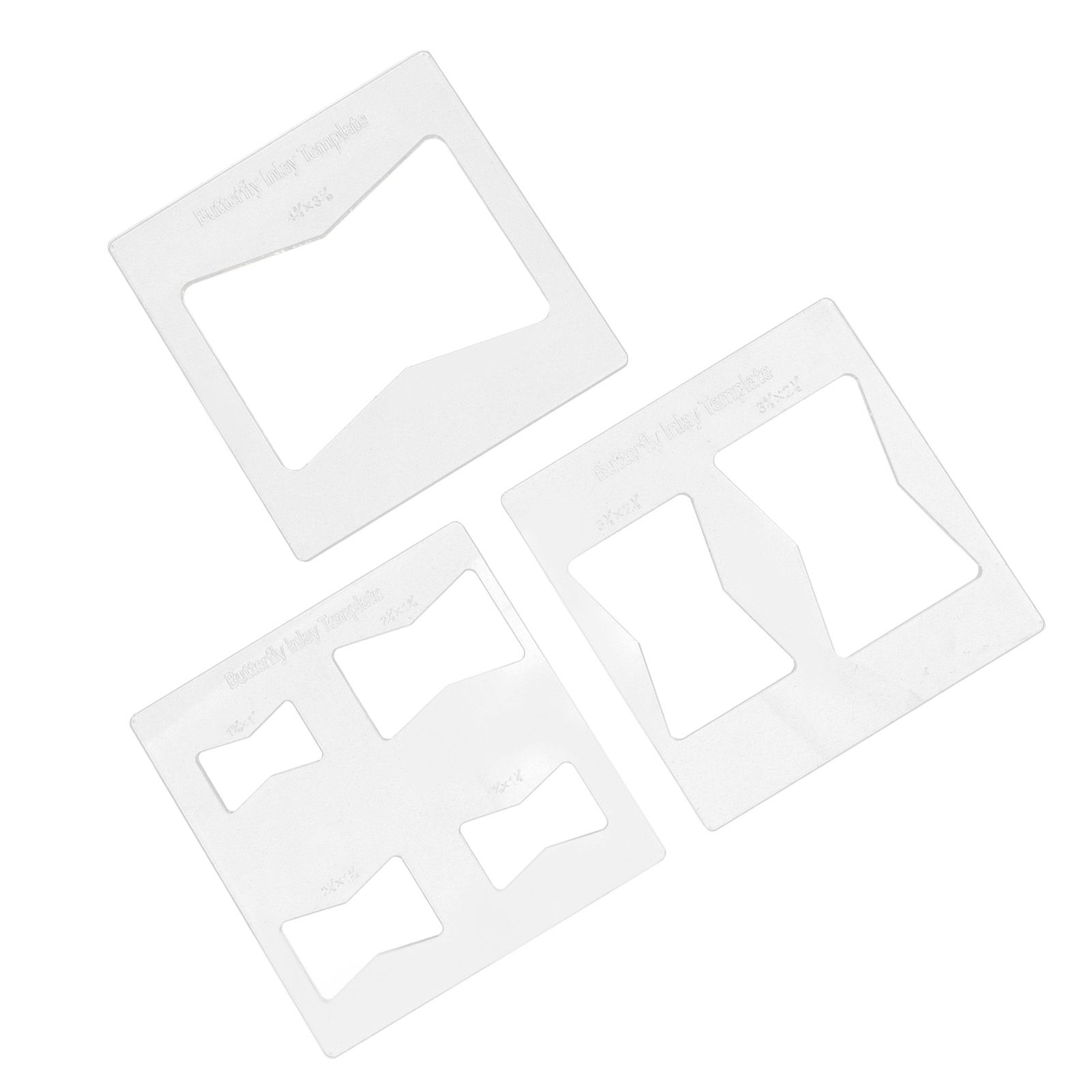 3Pcs 6x6 Inches Butterfly Key Inlay Template Router and Decorative Templates view 6