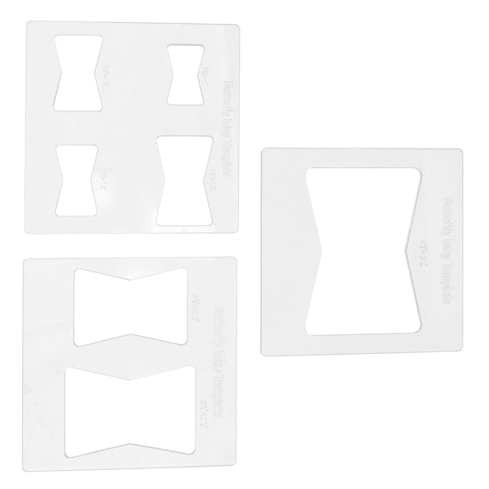 3Pcs 6x6 Inches Butterfly Key Inlay Template Router and Decorative Templates view 9
