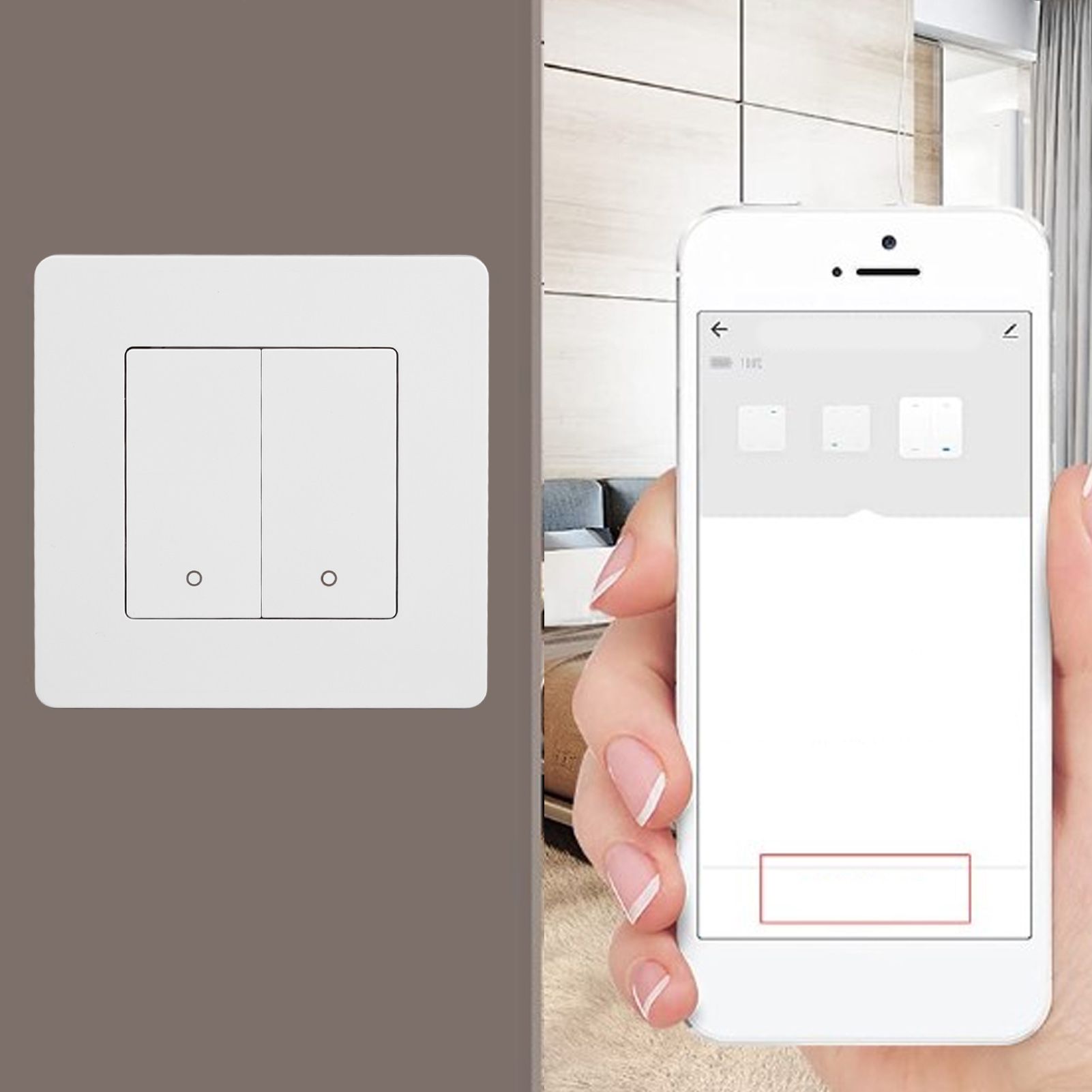 Smart Light Switch for Zigbee 2 Gang Timing Dimming Reverse Dual Control Smart view 12