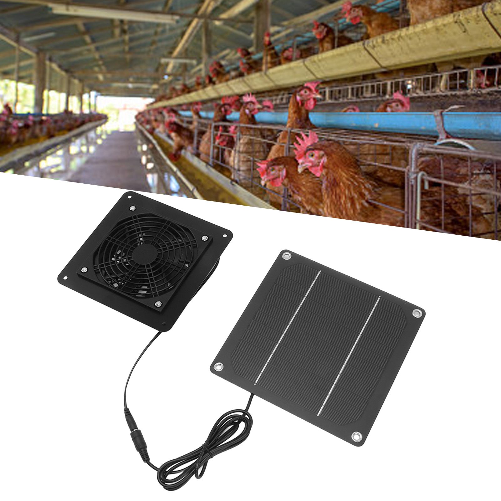 10W Solar Panel Fan Kit High Speed Solar Panel Powered Fan with 150cm Cable view 12