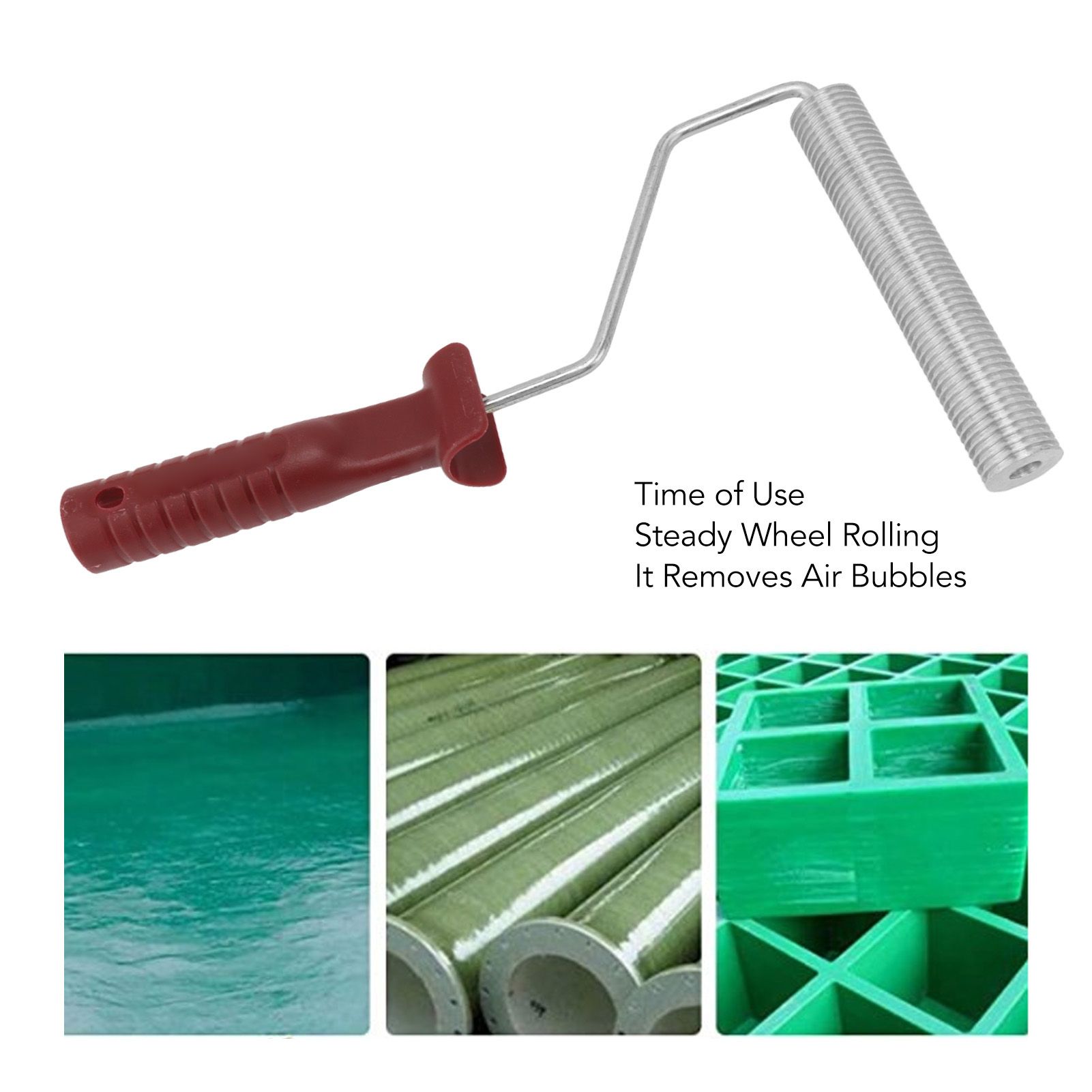 Fiberglass Roller Professional Bubble Remove Roller for Tub Shower Bathtub view 2