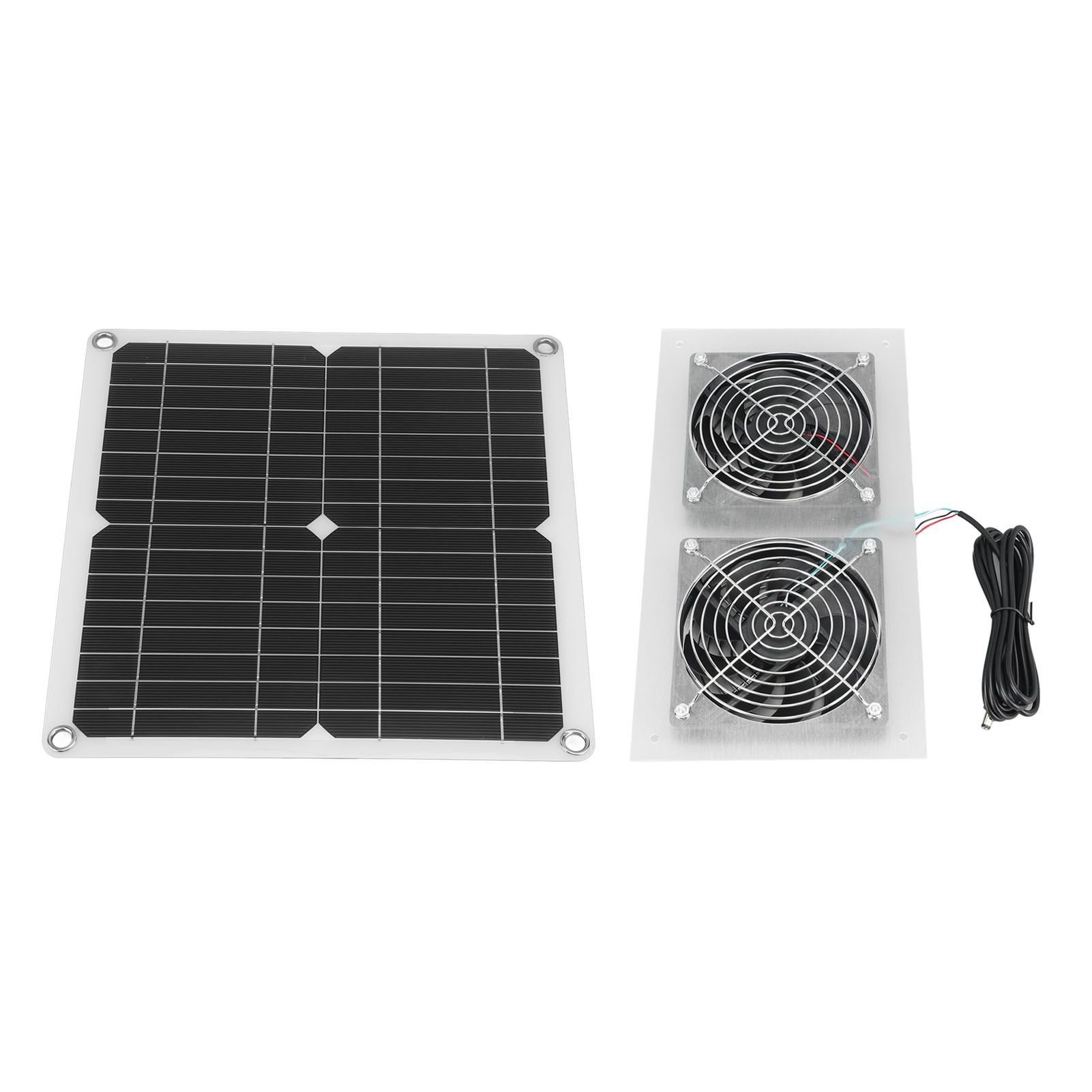 25W Solar Panel Fan Kit IPX65 Waterproof Low Noise Efficient Solar Powered view 2