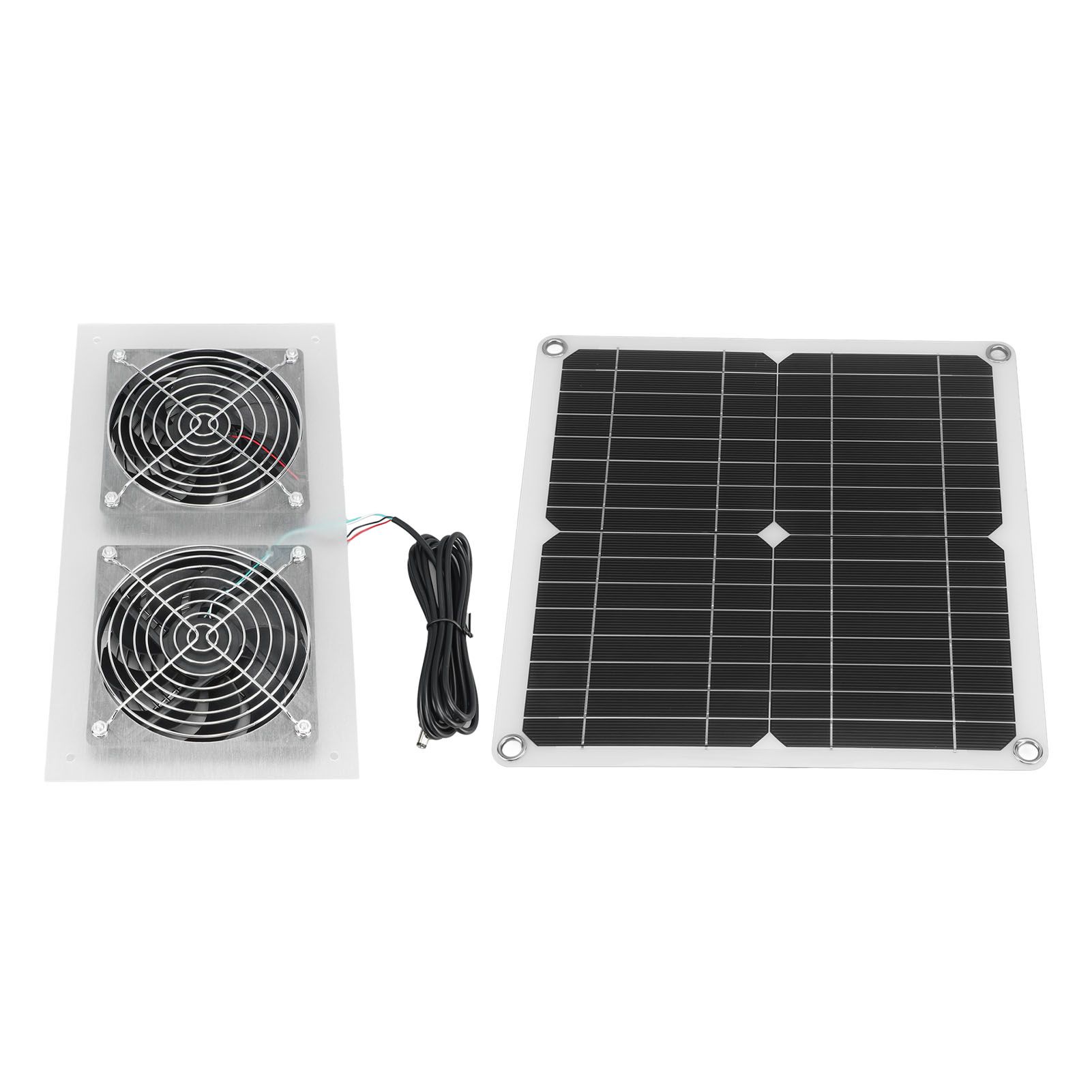 25W Solar Panel Fan Kit IPX65 Waterproof Low Noise Efficient Solar Powered view 3