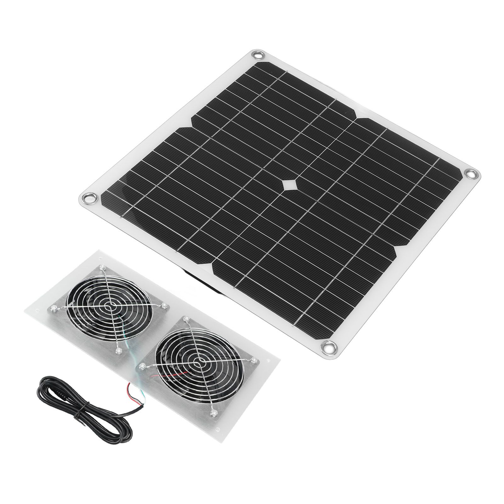 25W Solar Panel Fan Kit IPX65 Waterproof Low Noise Efficient Solar Powered view 4