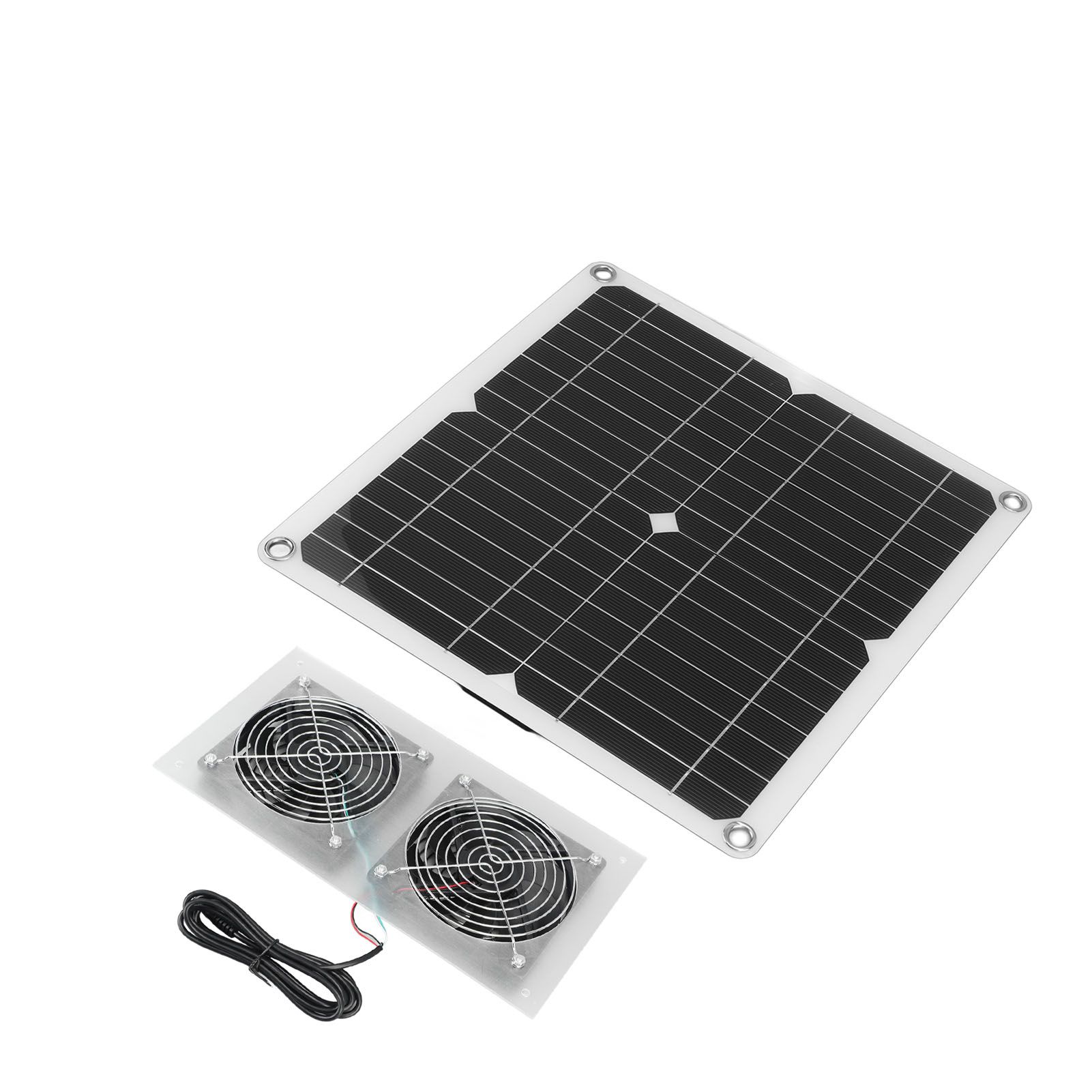 25W Solar Panel Fan Kit IPX65 Waterproof Low Noise Efficient Solar Powered view 6