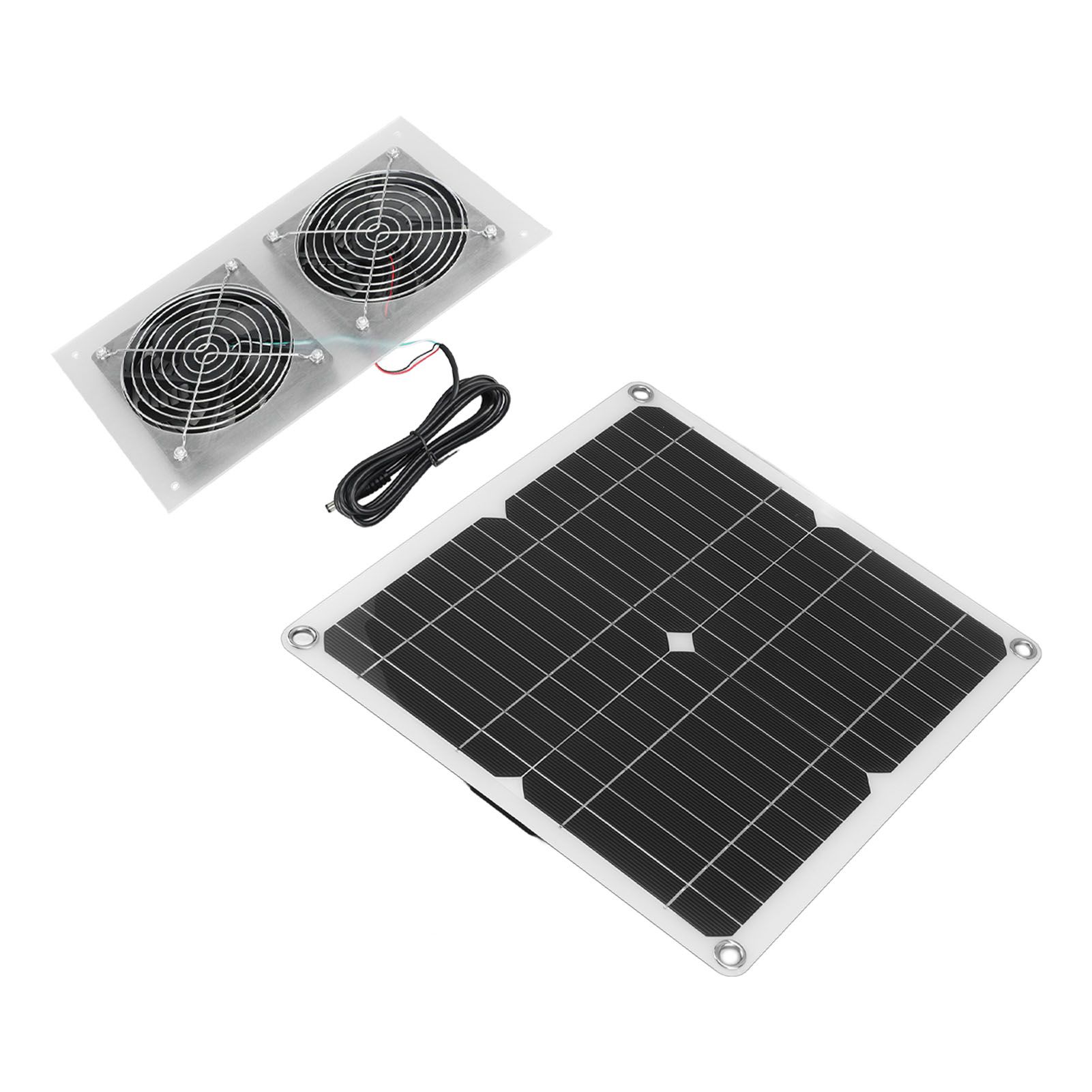 25W Solar Panel Fan Kit IPX65 Waterproof Low Noise Efficient Solar Powered view 7