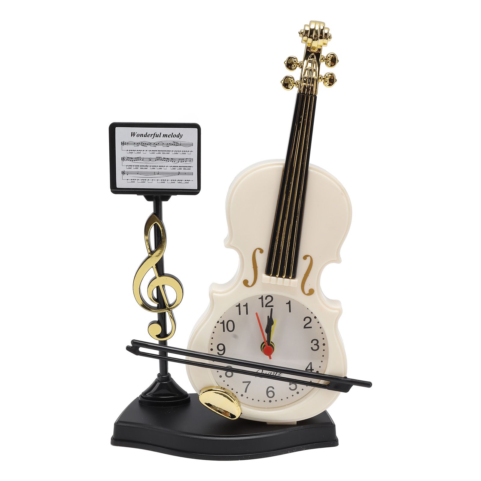 Violin Alarm Clock Unique Appearance Innovative Alarm Clock for Home Living view 2