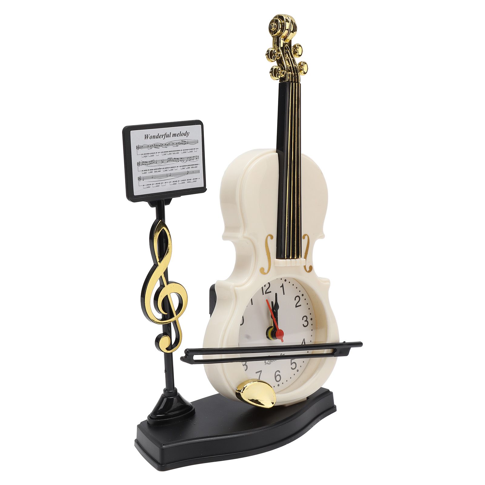 Violin Alarm Clock Unique Appearance Innovative Alarm Clock for Home Living view 3