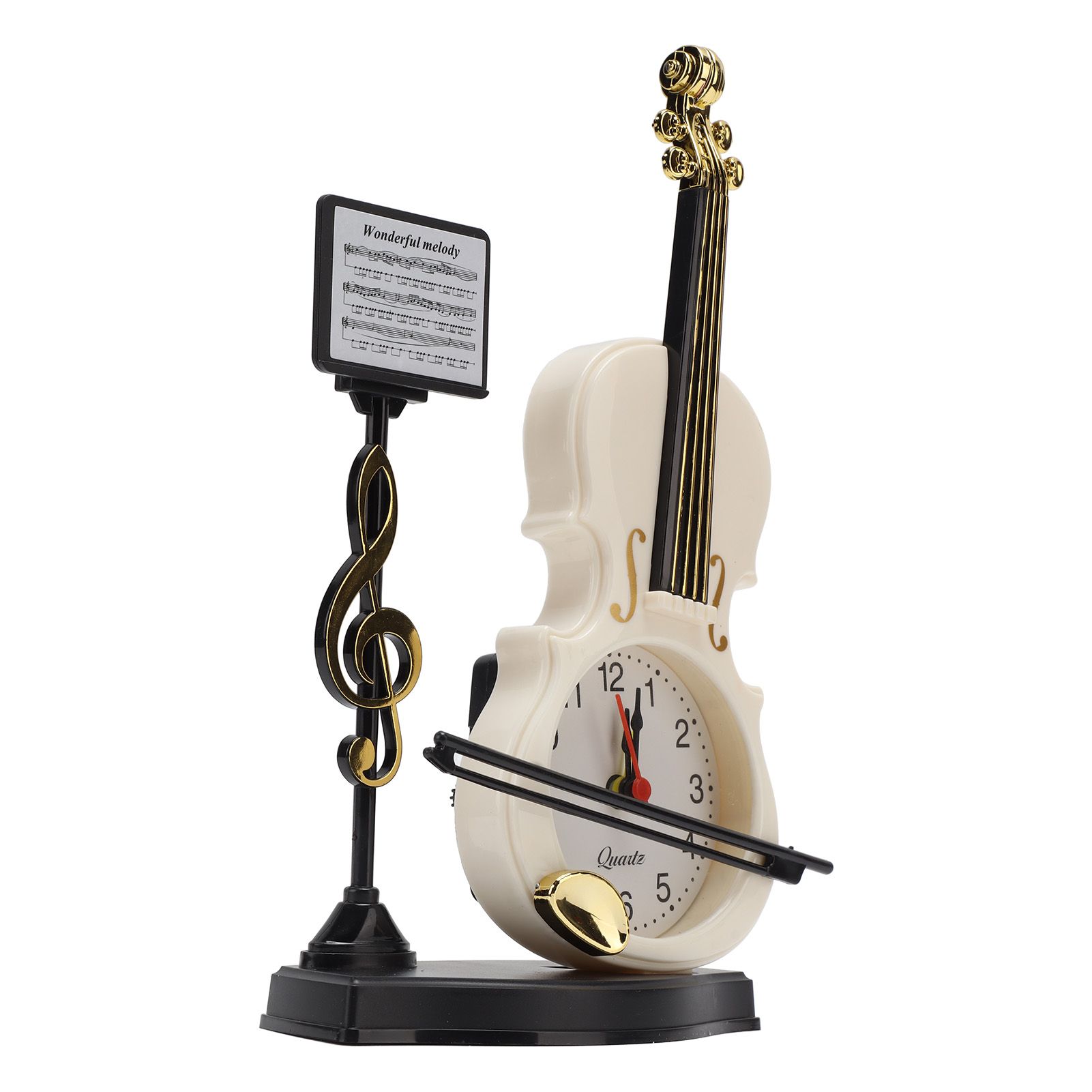 Violin Alarm Clock Unique Appearance Innovative Alarm Clock for Home Living view 4