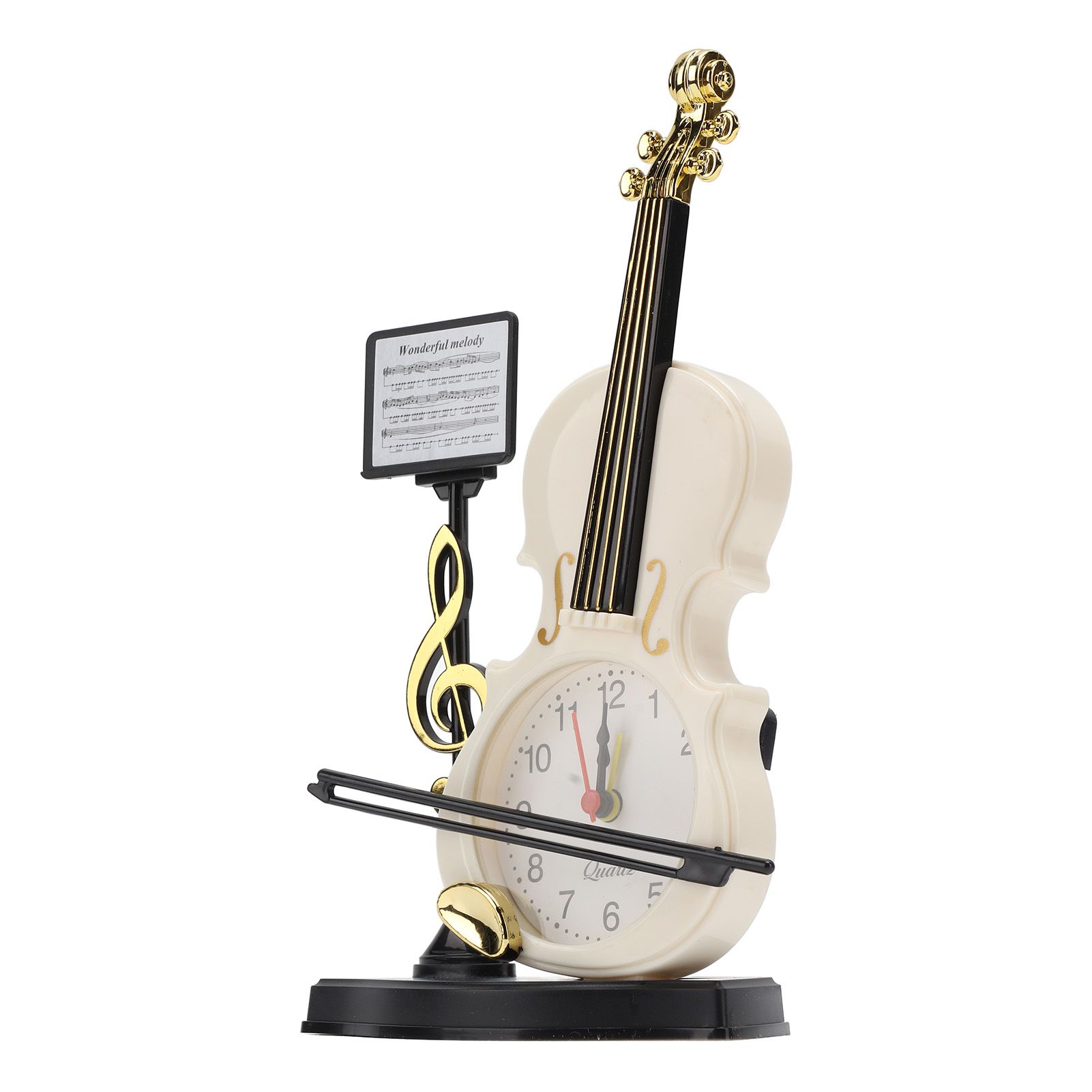 Violin Alarm Clock Unique Appearance Innovative Alarm Clock for Home Living view 5