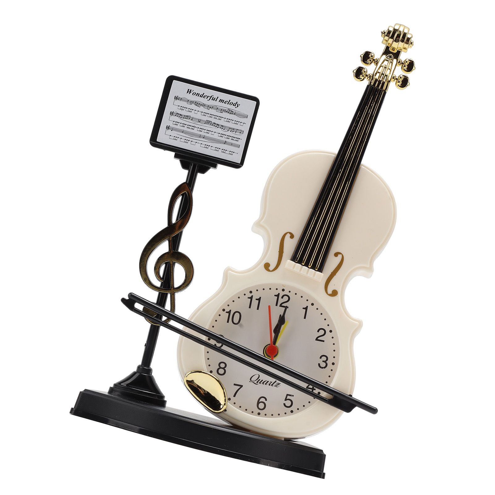 Violin Alarm Clock Unique Appearance Innovative Alarm Clock for Home Living view 8