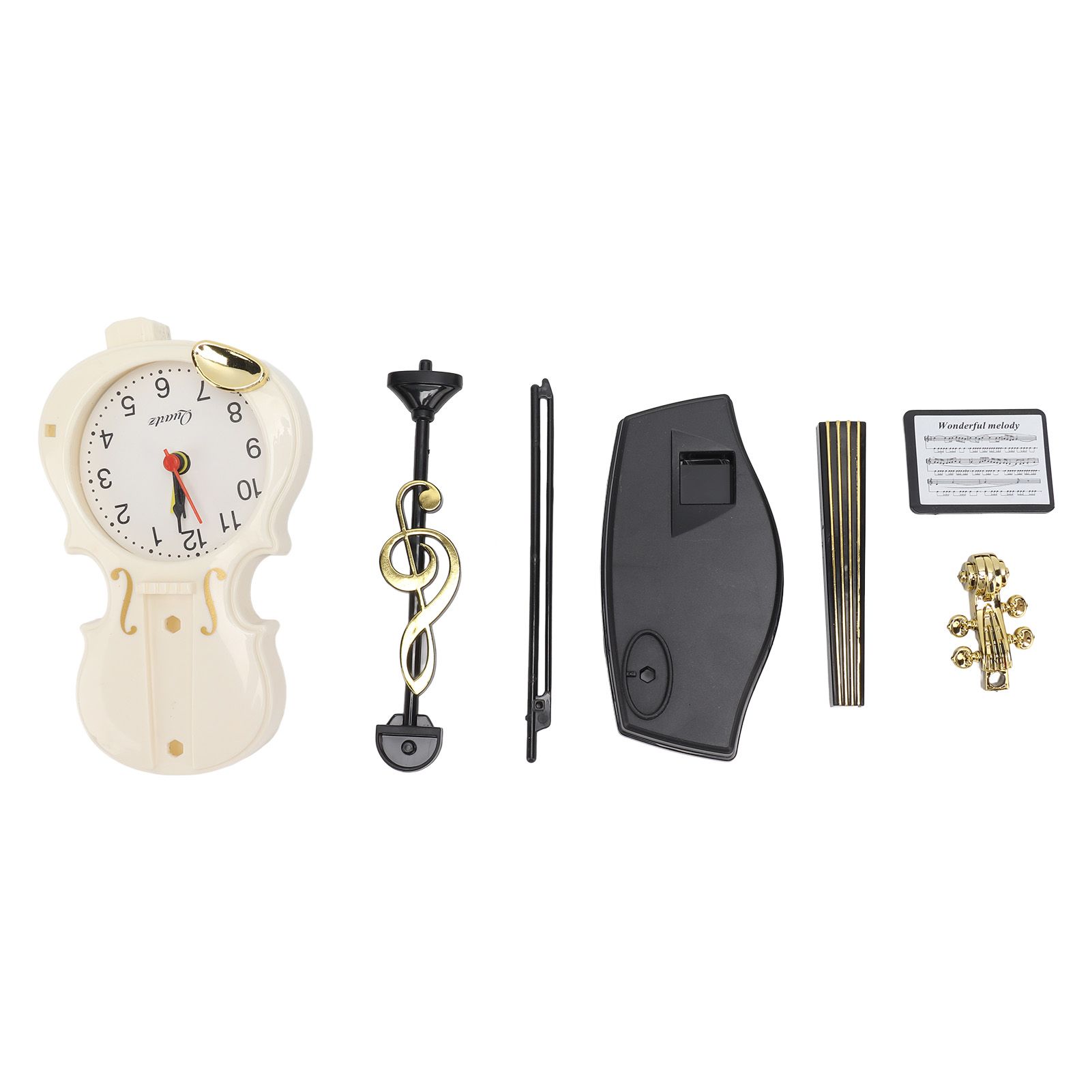 Violin Alarm Clock Unique Appearance Innovative Alarm Clock for Home Living view 15