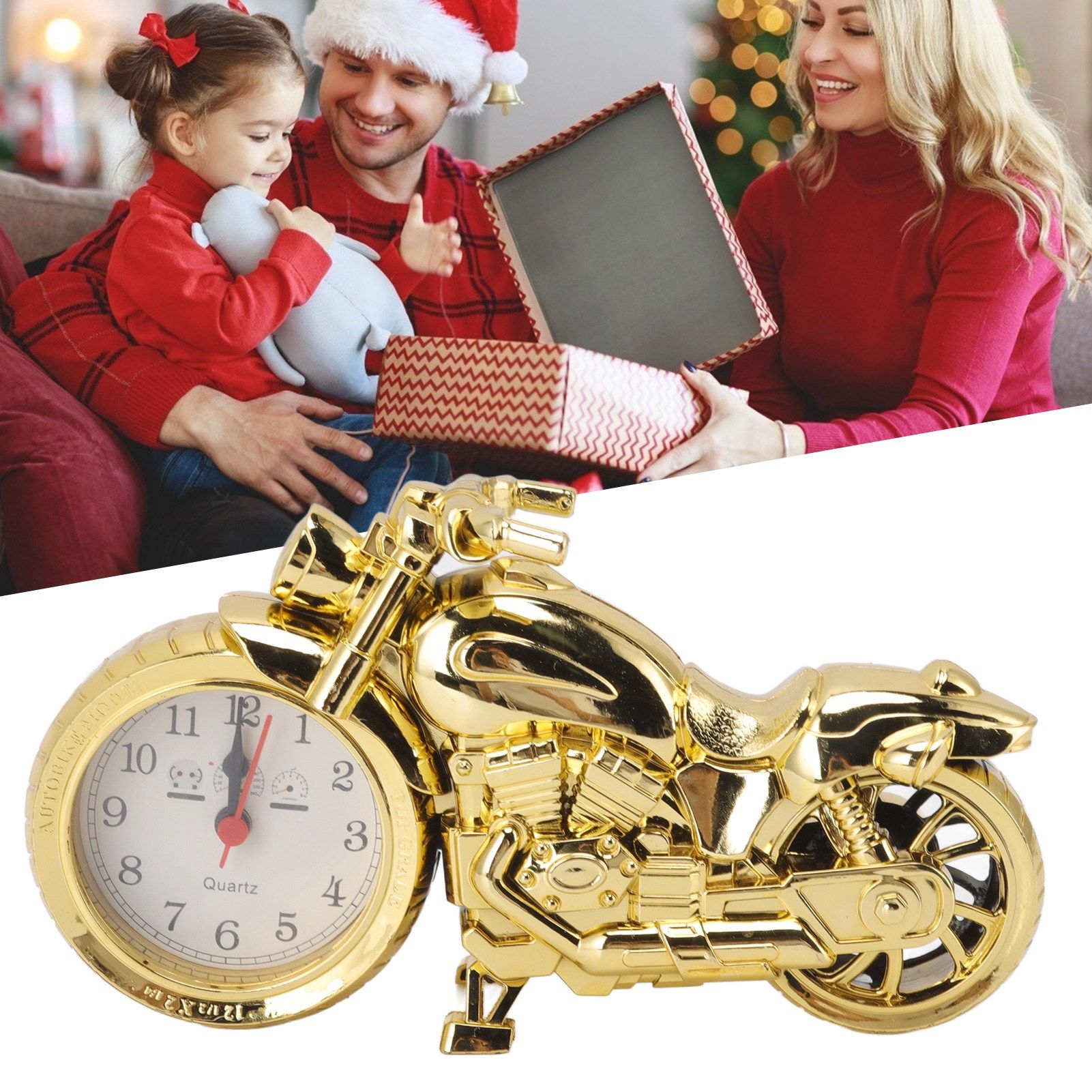 Motorcycle Alarm Clock Ingenious Vintage Simulation Motorcycle Model Alarm view 11