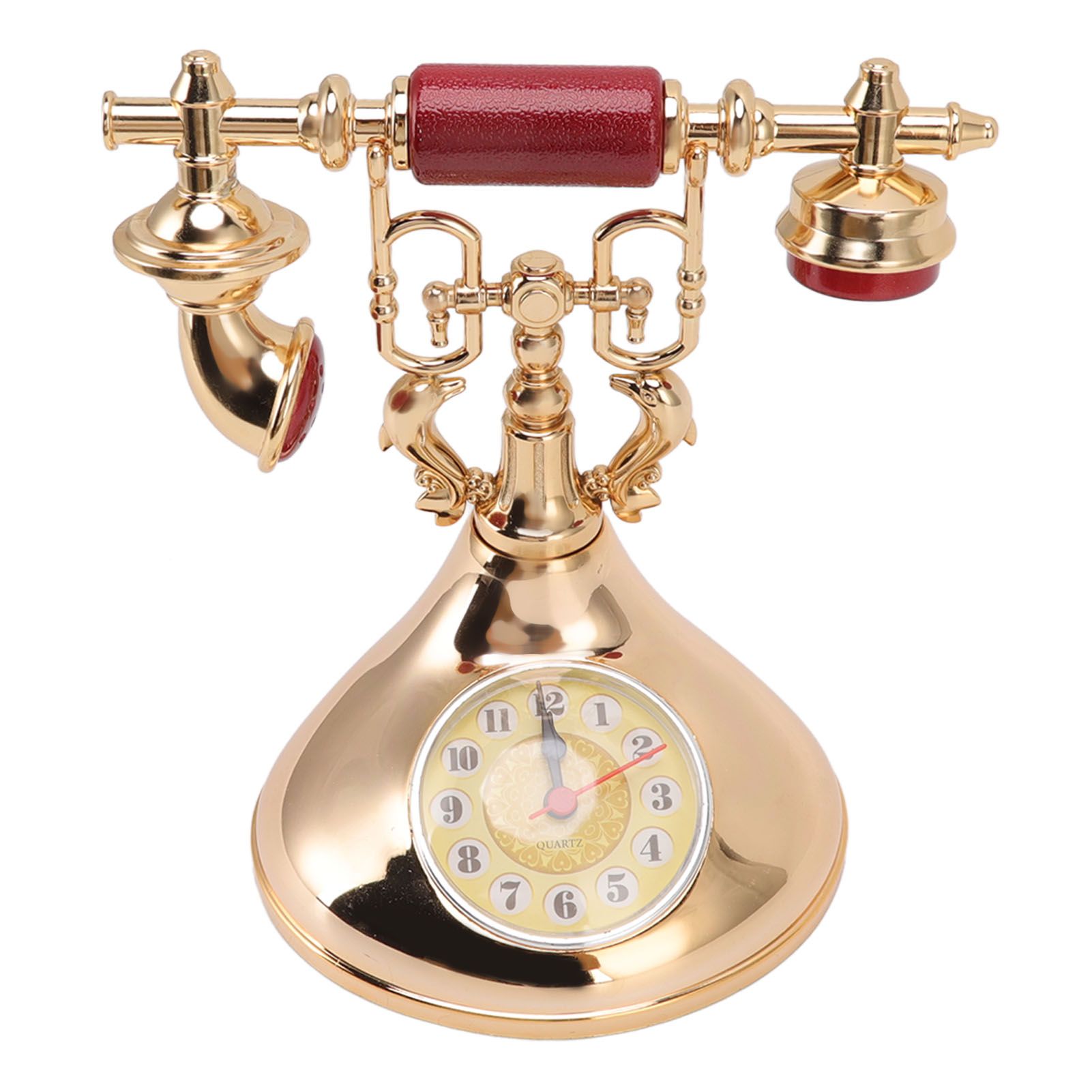 Vintage Telephone Alarm Clock Unique Elegant Accurate Time Bedside Clock view 7