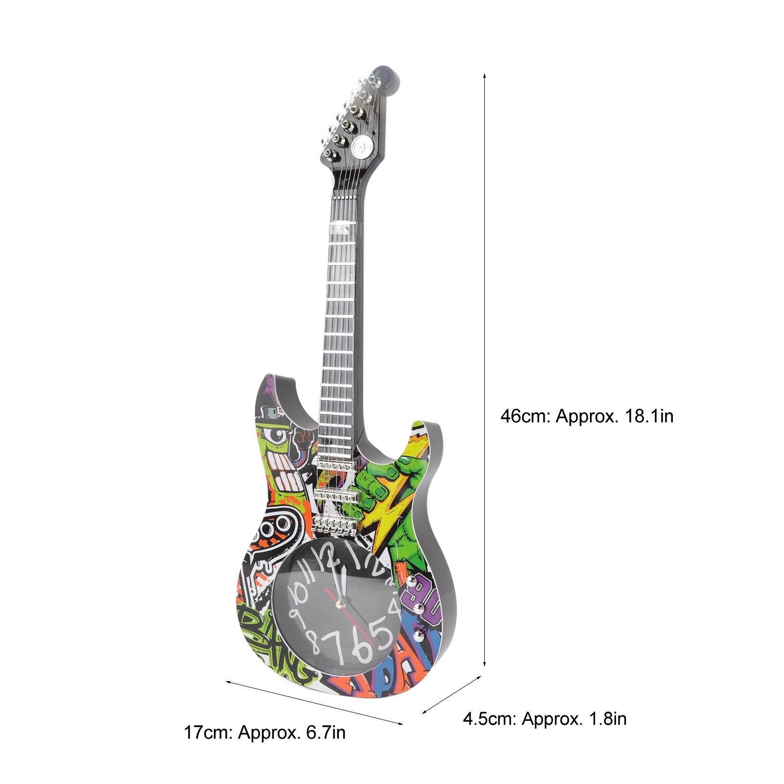 Guitar Wall Clock Simulation Time Accurate Guitar Clock Wall Decor for Home view 15