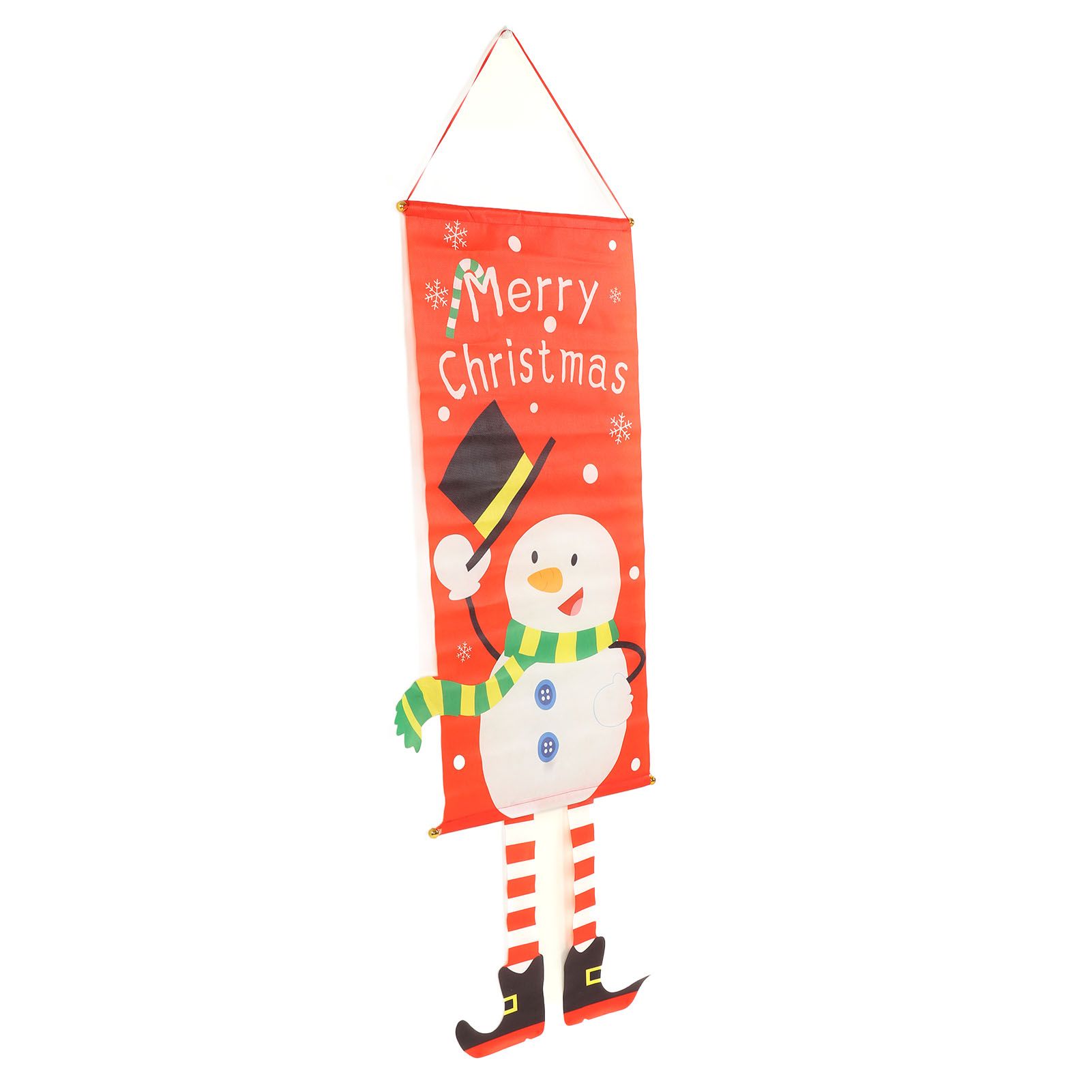 Christmas Snowman Hanging Flag Christmas Decorative Banner Landscape Wall view 2
