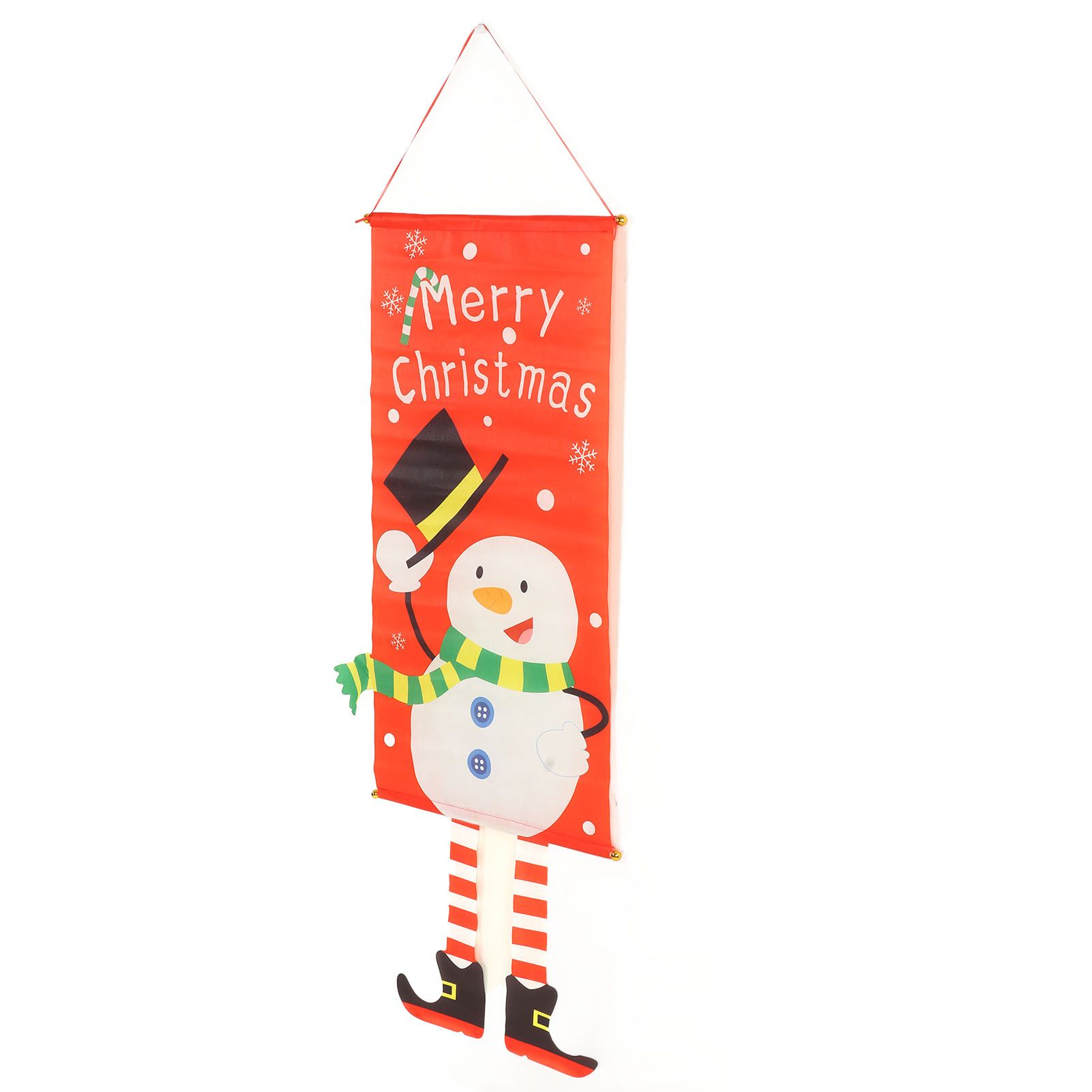 Christmas Snowman Hanging Flag Christmas Decorative Banner Landscape Wall view 3
