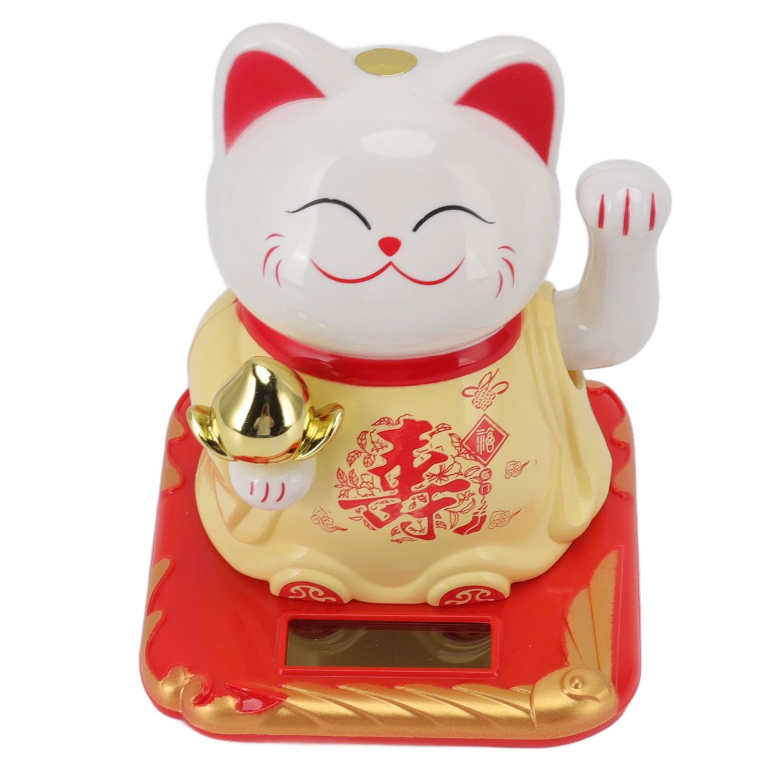Lucky Waving Cat Light Induction Plastic Chinese Welcome Cat Ornament for Home view 3