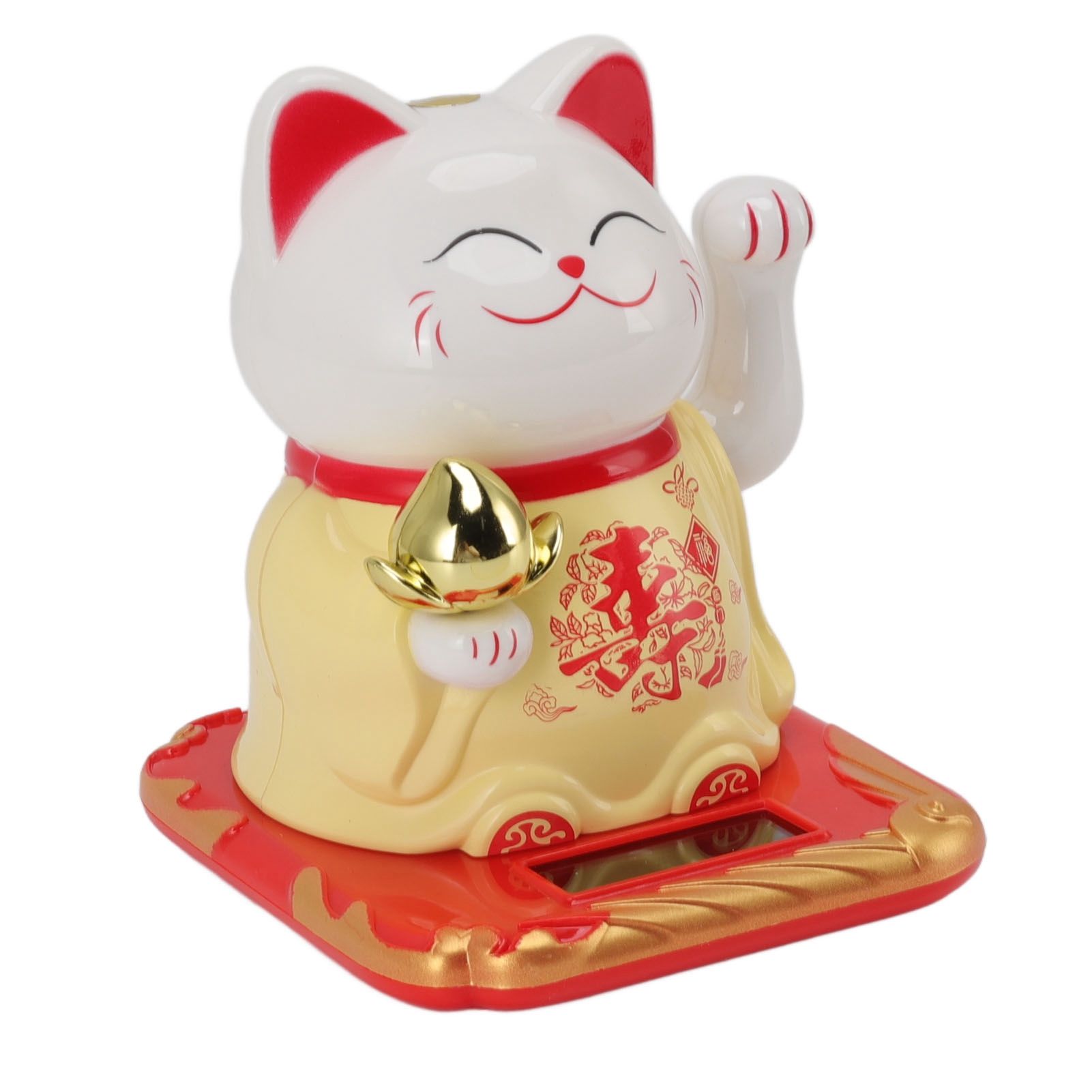 Lucky Waving Cat Light Induction Plastic Chinese Welcome Cat Ornament for Home view 4