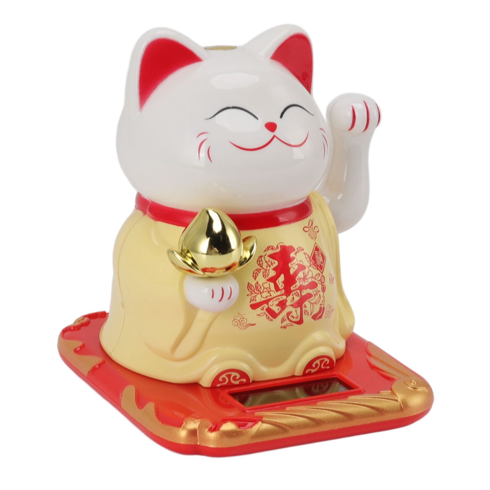 Lucky Waving Cat Light Induction Plastic Chinese Welcome Cat Ornament for Home view 5