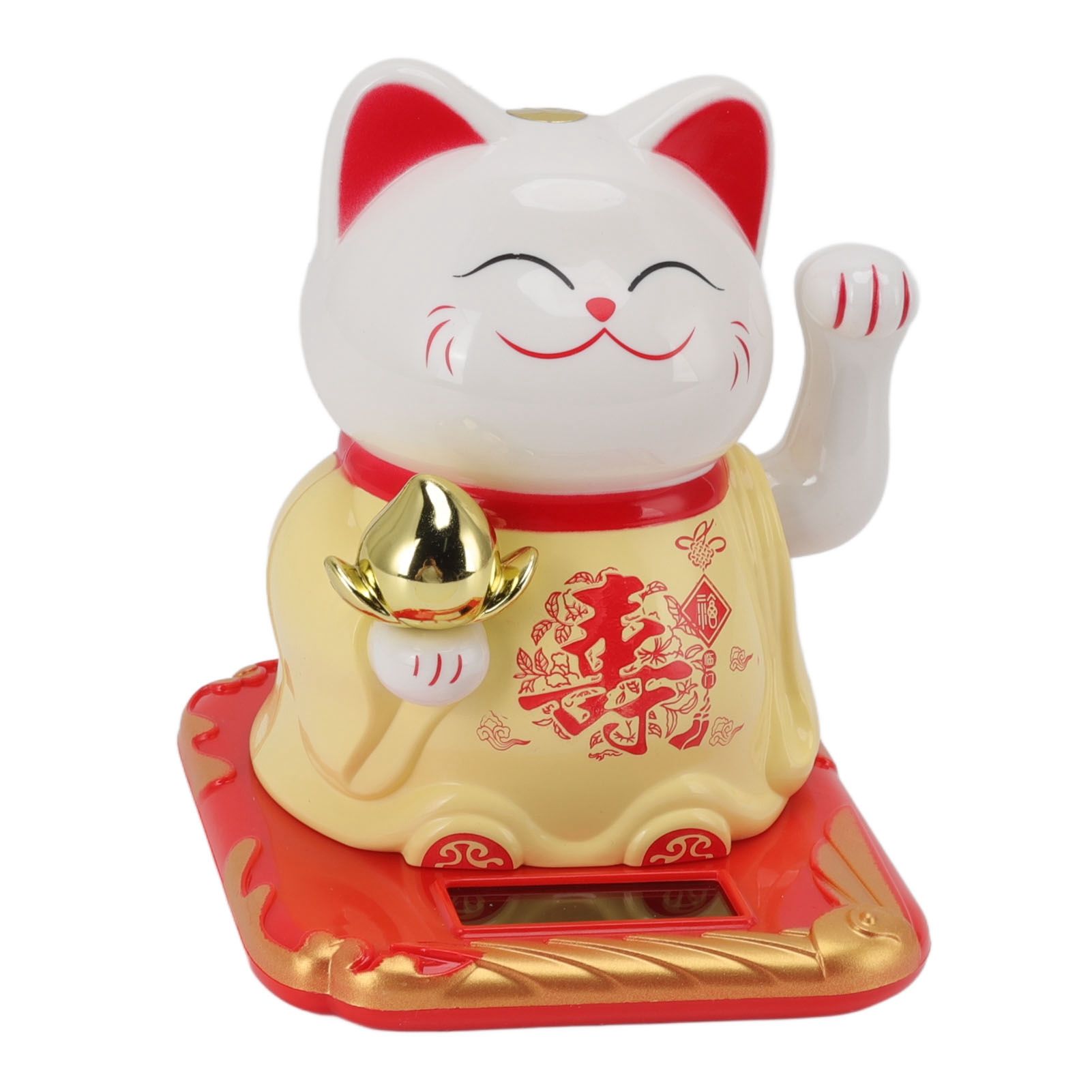 Lucky Waving Cat Light Induction Plastic Chinese Welcome Cat Ornament for Home view 6