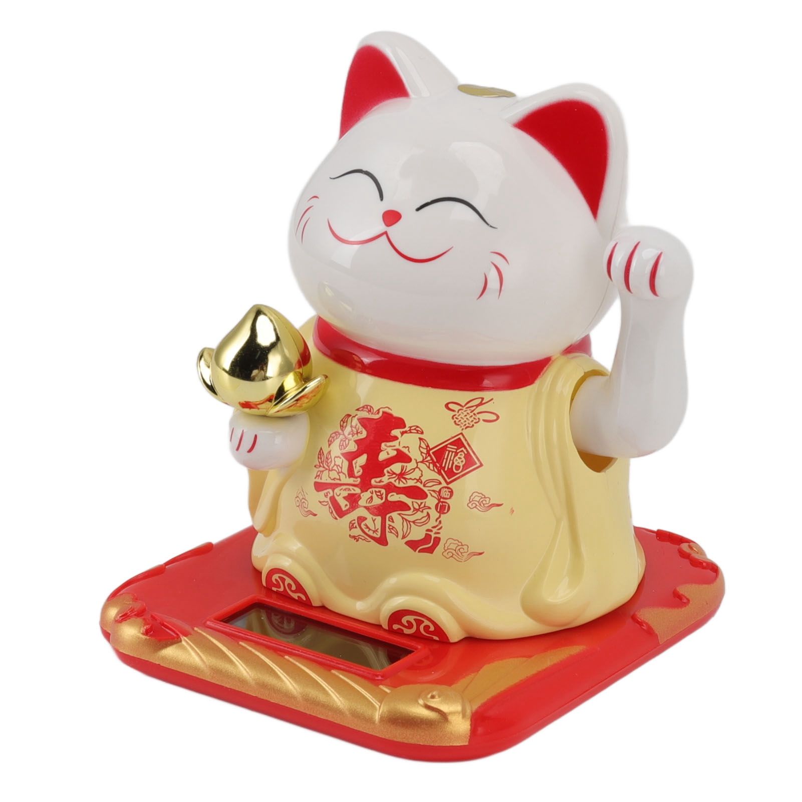 Lucky Waving Cat Light Induction Plastic Chinese Welcome Cat Ornament for Home view 7