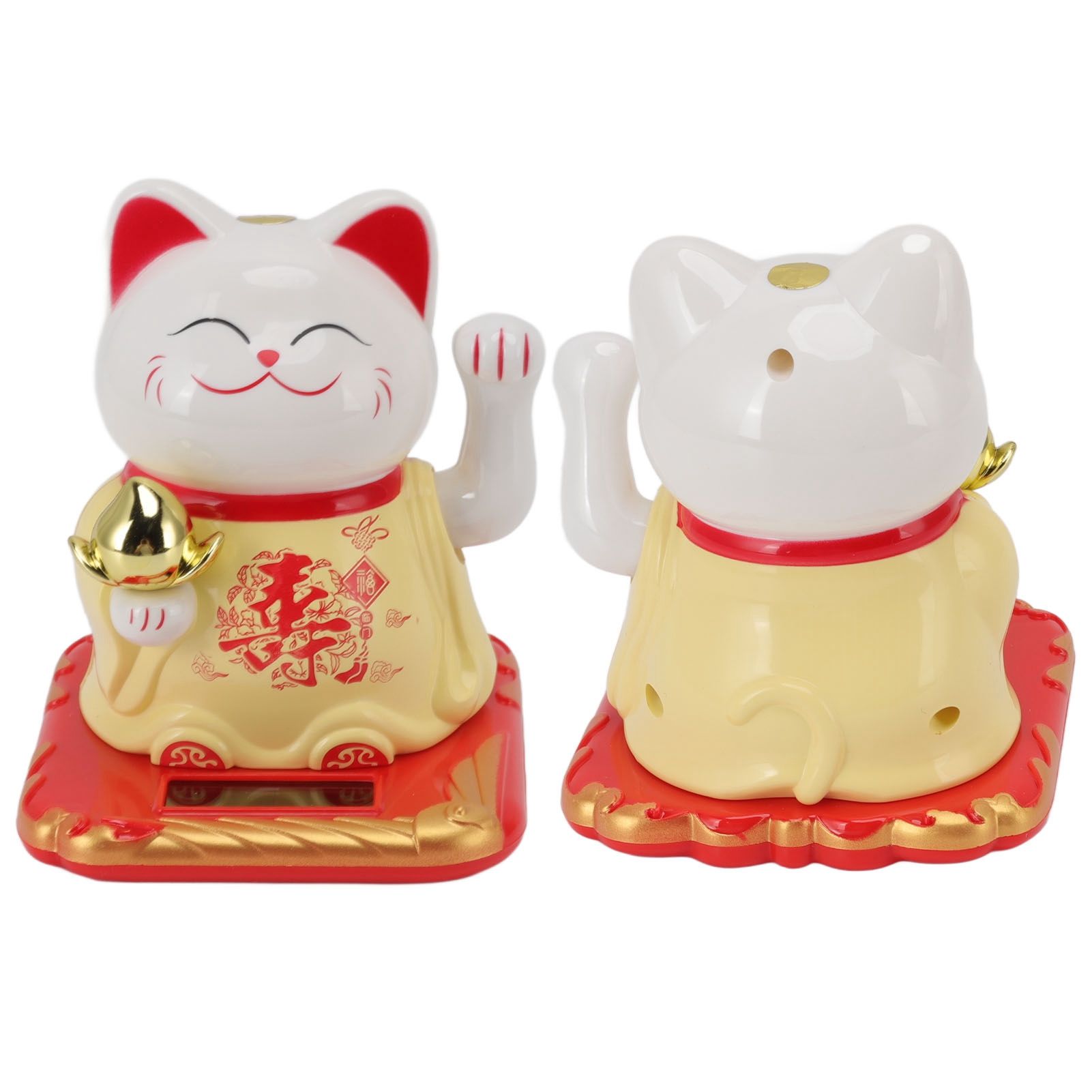 Lucky Waving Cat Light Induction Plastic Chinese Welcome Cat Ornament for Home view 9