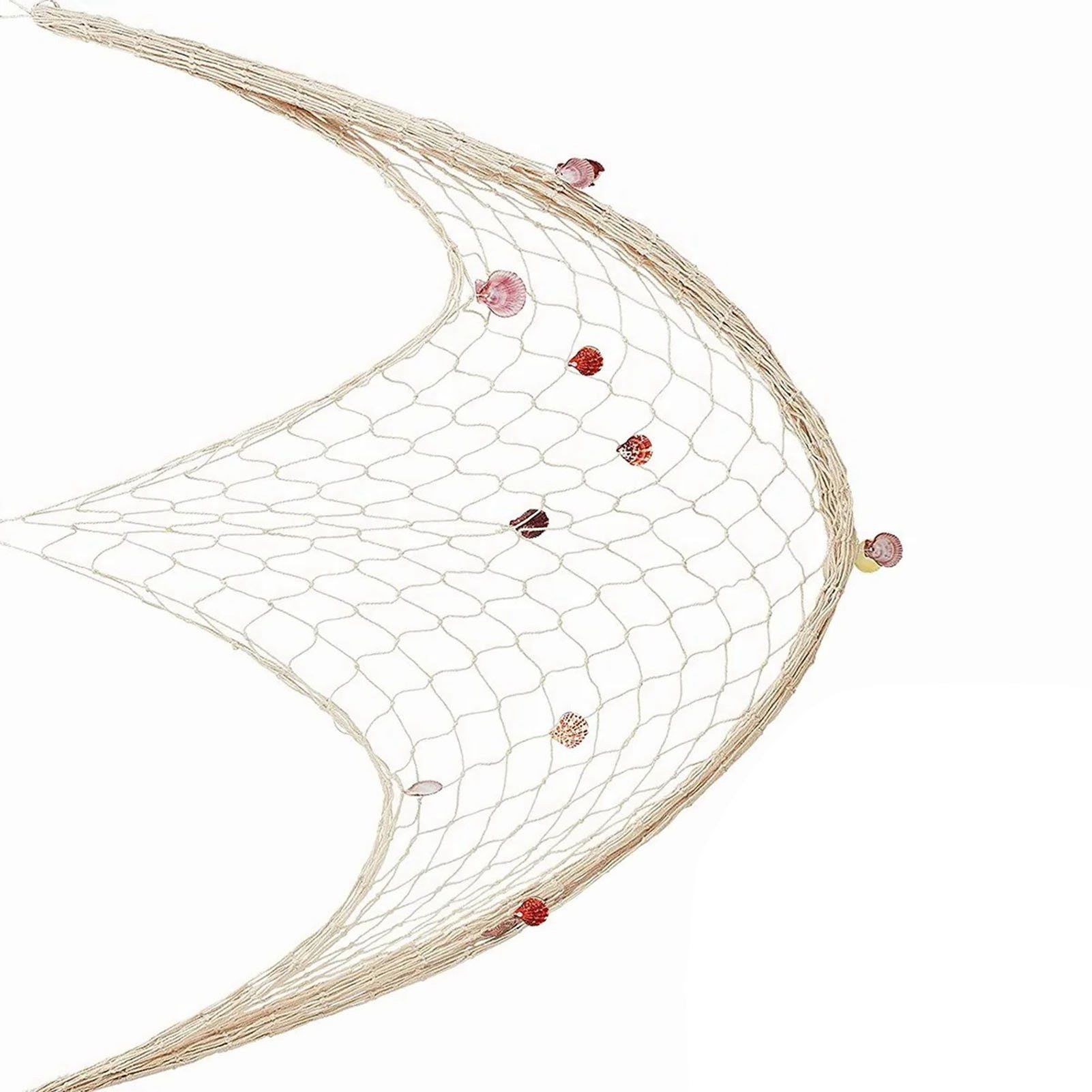 Nautical Decorative Fishing Net Cotton Hand Weaving Mediterranean Style view 2
