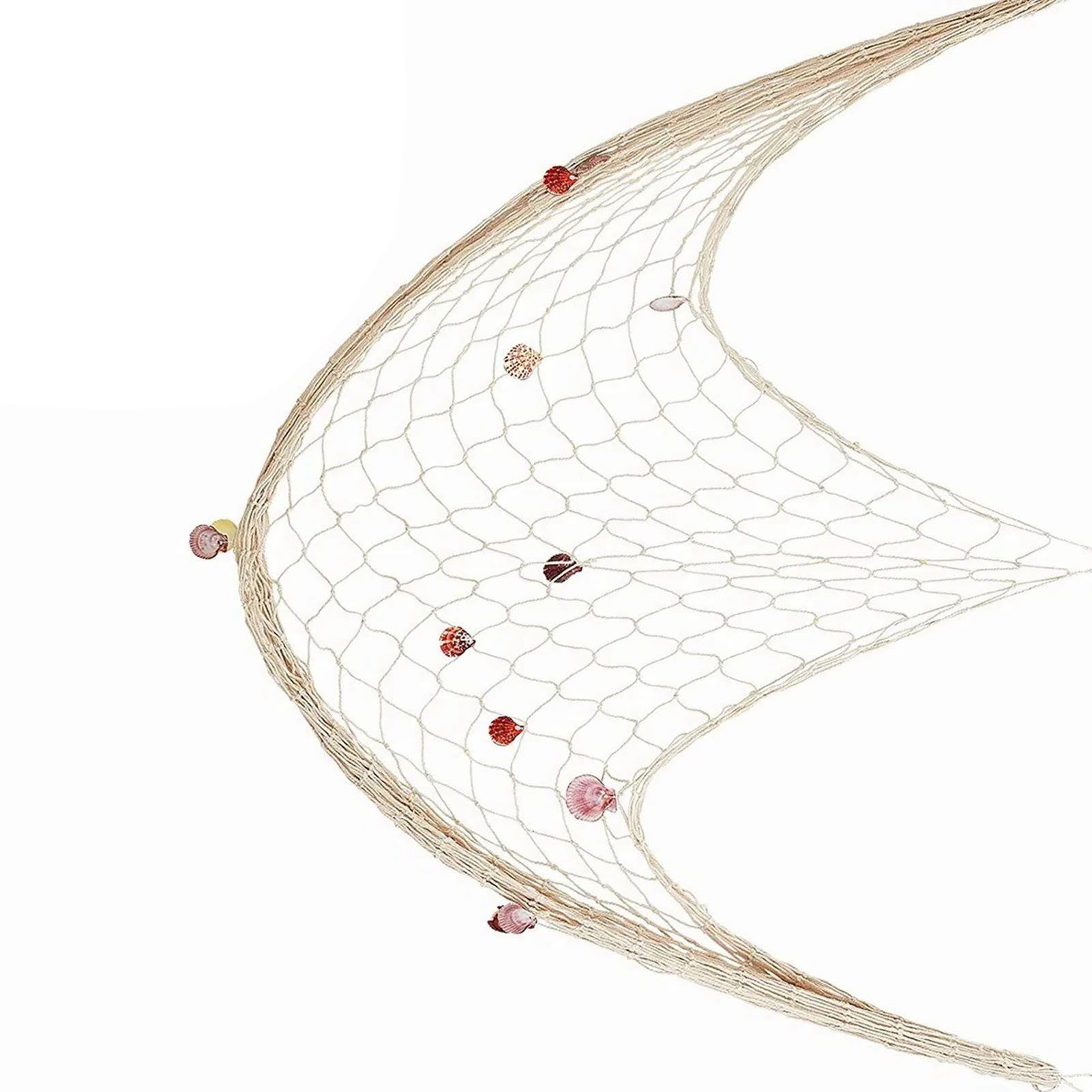 Nautical Decorative Fishing Net Cotton Hand Weaving Mediterranean Style view 3