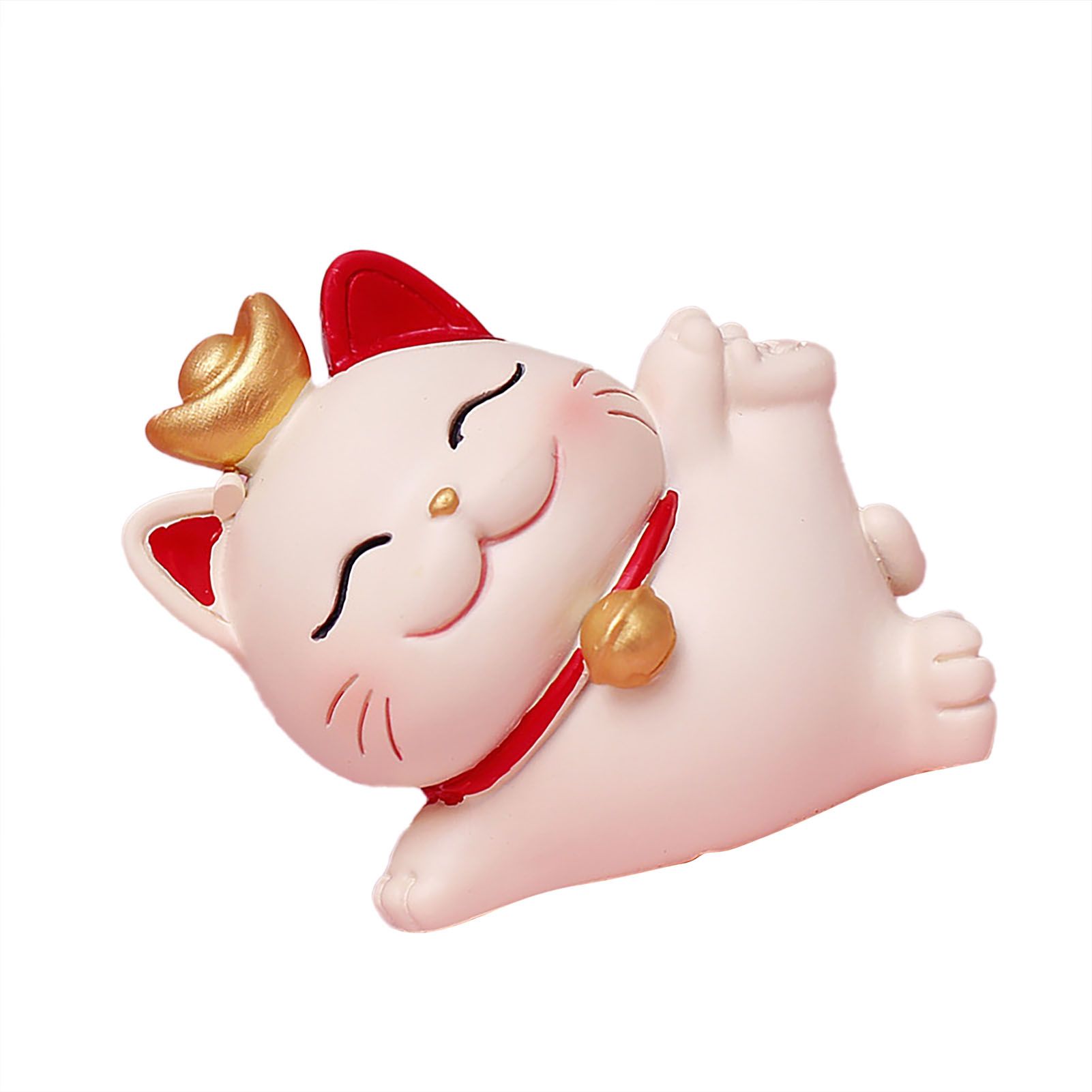 Lucky Cat Ornament Synthetic Resin Fortune Cat Statue Decoration for Home view 2