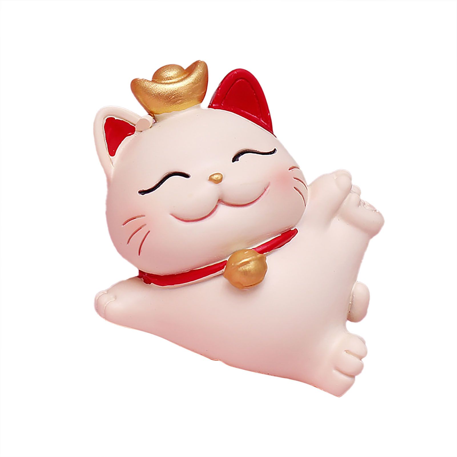 Lucky Cat Ornament Synthetic Resin Fortune Cat Statue Decoration for Home view 3