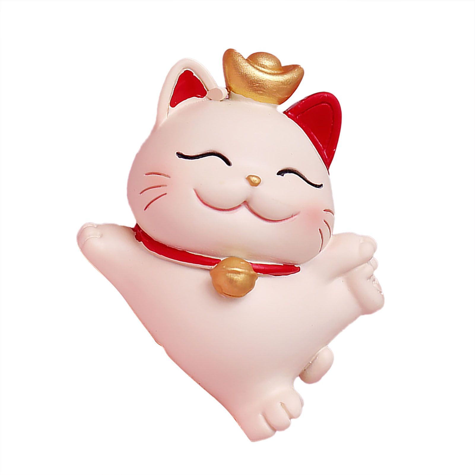 Lucky Cat Ornament Synthetic Resin Fortune Cat Statue Decoration for Home view 4