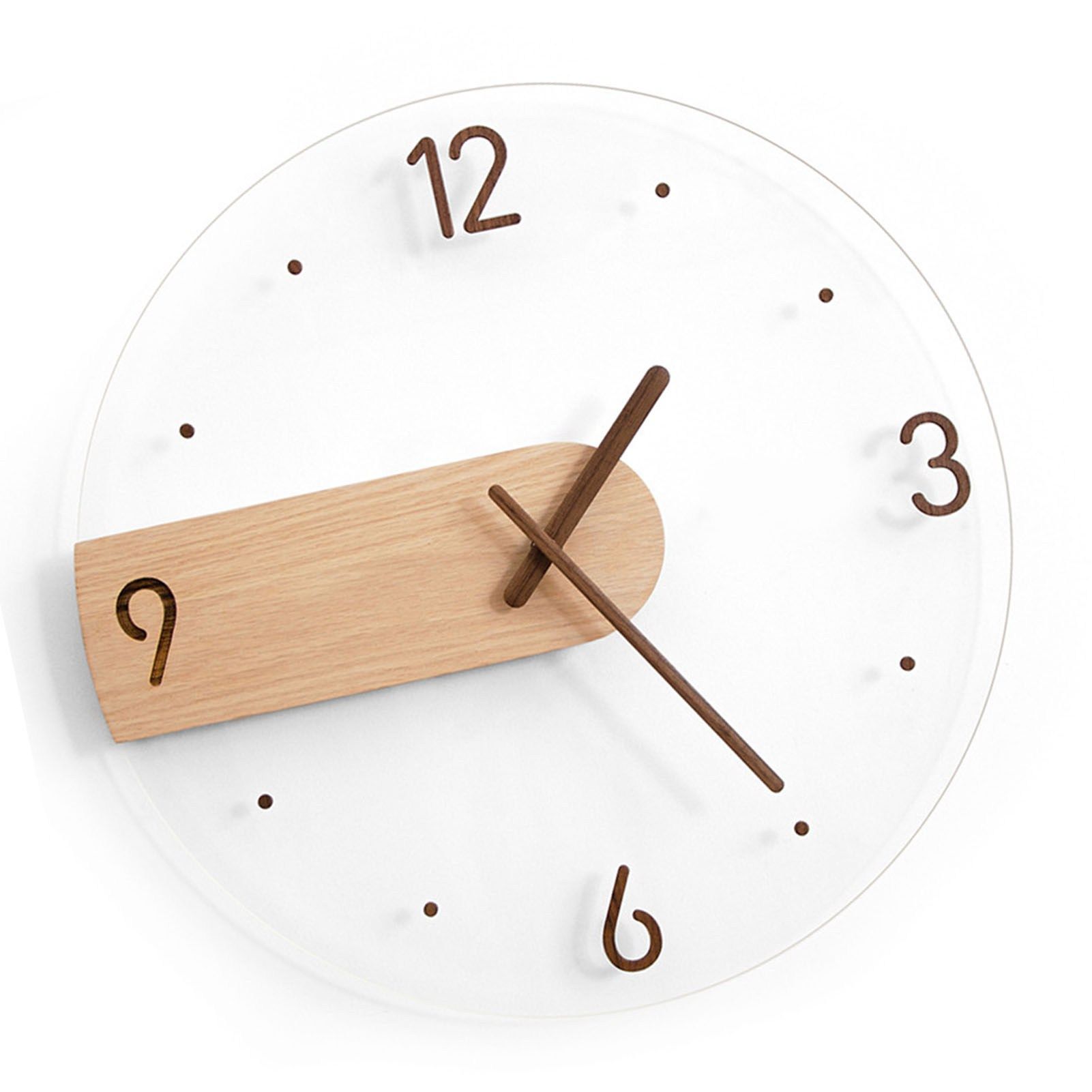 Wall Clock Innovative Minimalist Prevents Ticking Sweep Movement Modern Nordic view 2