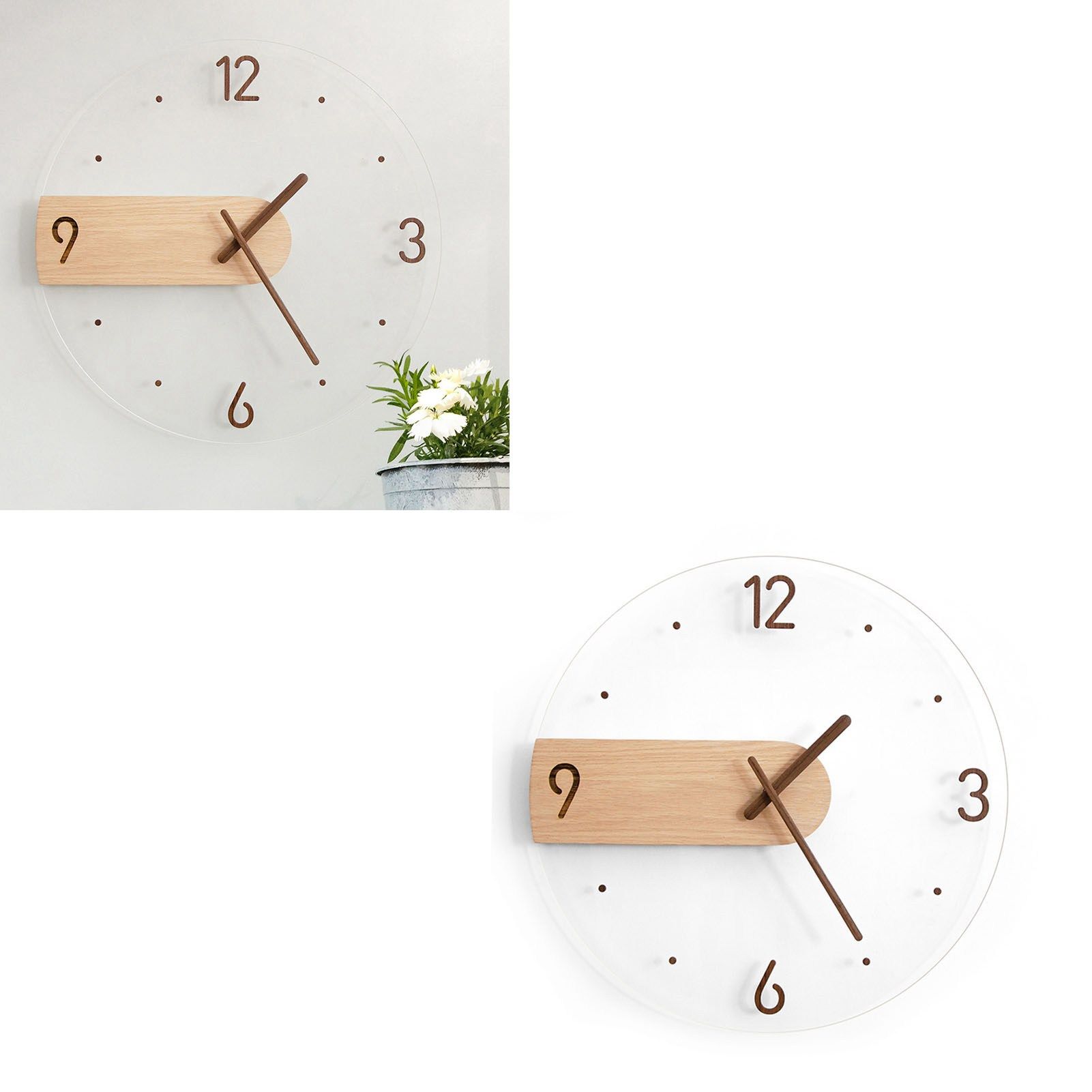 Wall Clock Innovative Minimalist Prevents Ticking Sweep Movement Modern Nordic view 6