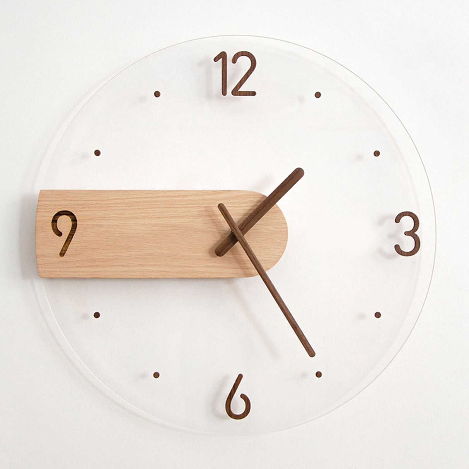 Wall Clock Innovative Minimalist Prevents Ticking Sweep Movement Modern Nordic view 10