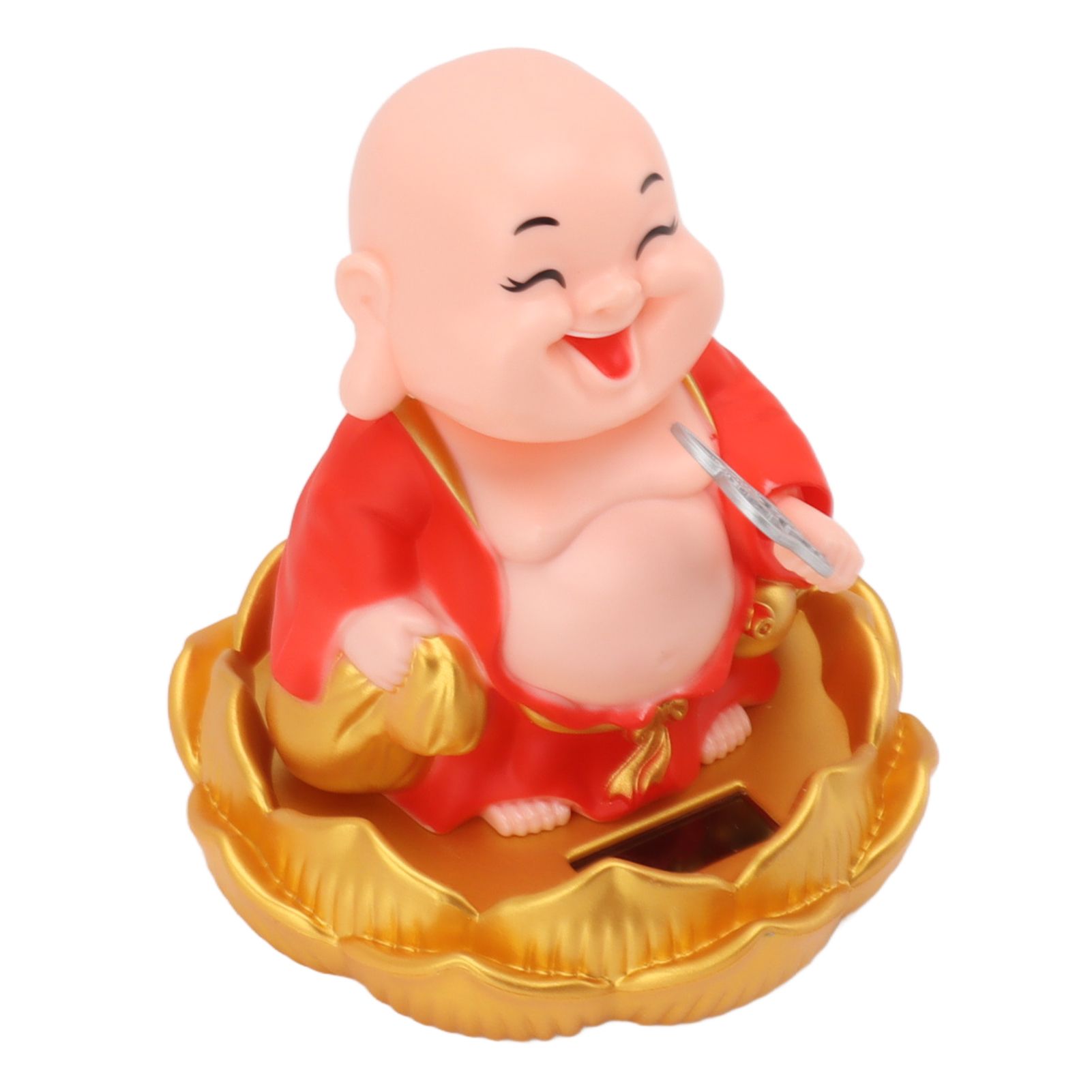 Solar Buddha Statue Solar Nodding Maitreya Car Ornament Decoration Shaking view 6
