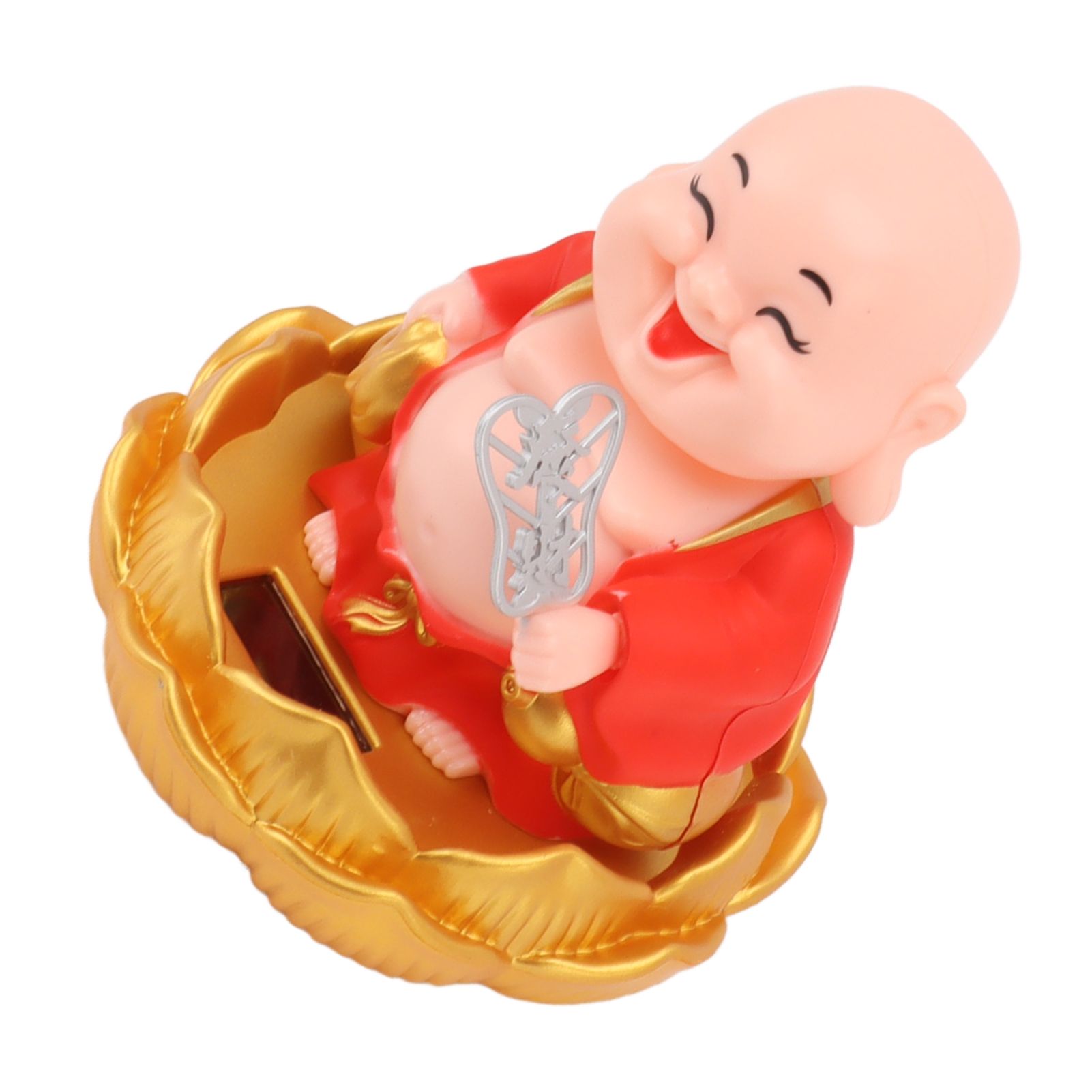 Solar Buddha Statue Solar Nodding Maitreya Car Ornament Decoration Shaking view 7