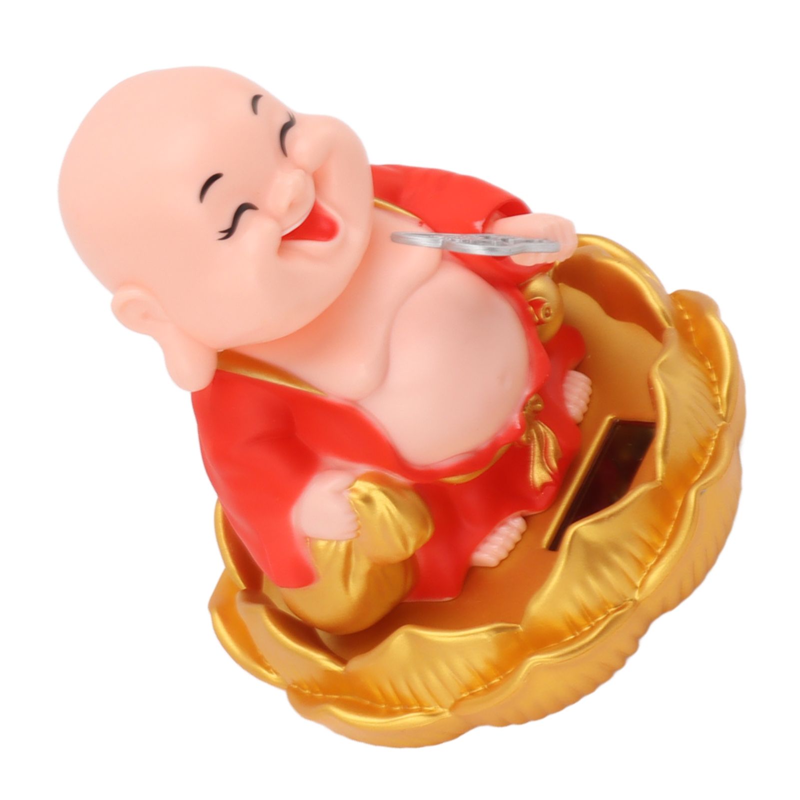 Solar Buddha Statue Solar Nodding Maitreya Car Ornament Decoration Shaking view 9