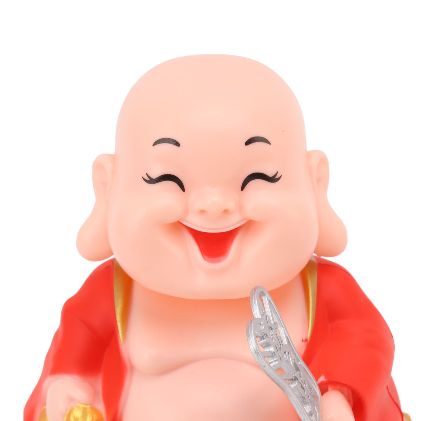 Solar Buddha Statue Solar Nodding Maitreya Car Ornament Decoration Shaking view 13