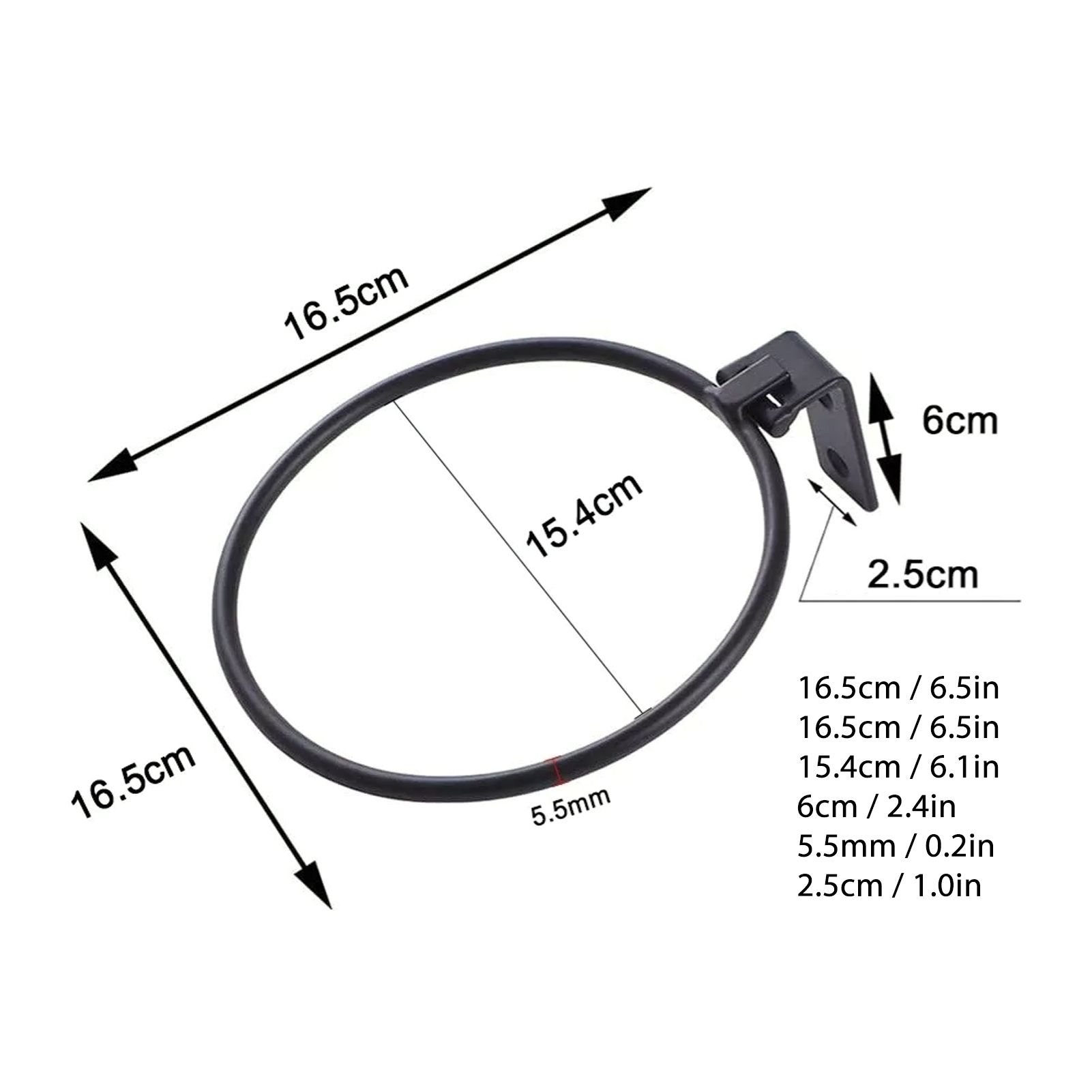 3Pcs 6 Inch Flower Pot Holder Ring Wall Mounted Metal Plant Pot Hanger for view 7