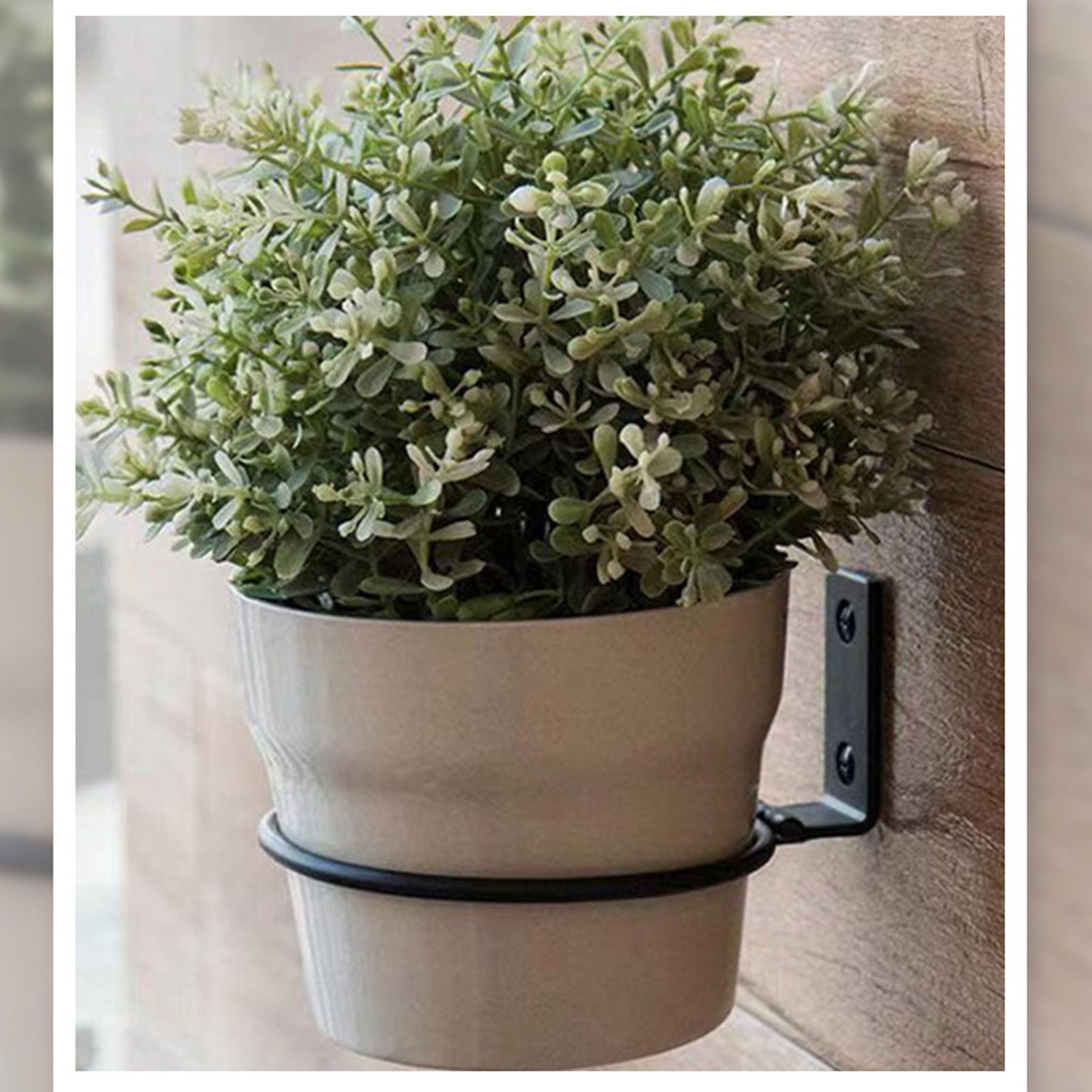 3Pcs 6 Inch Flower Pot Holder Ring Wall Mounted Metal Plant Pot Hanger for view 11