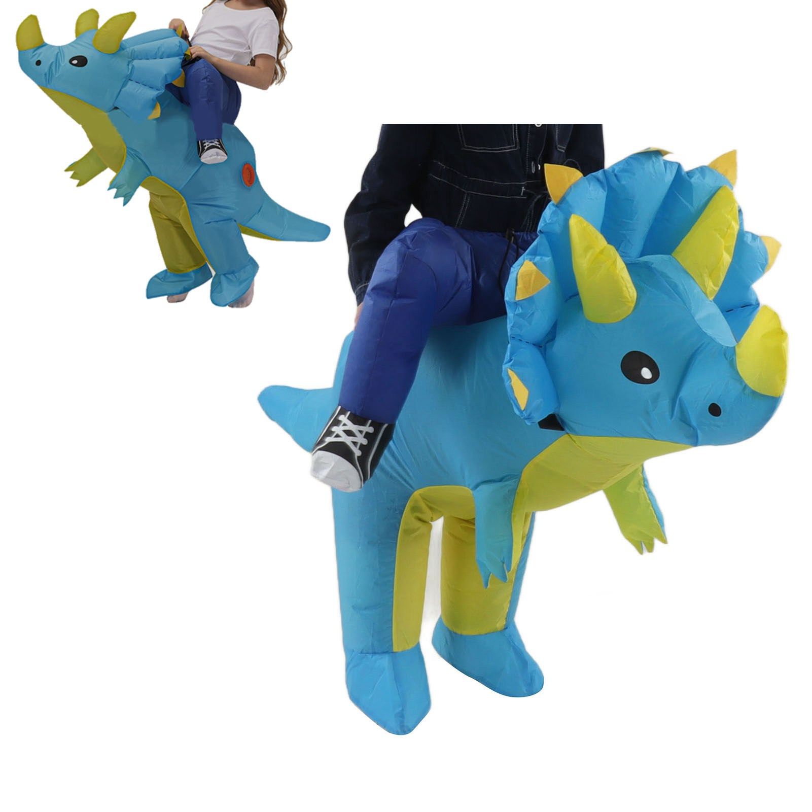 Inflatable Dinosaur Costume Halloween Cosplay Costume Party Riding Triangle view 11
